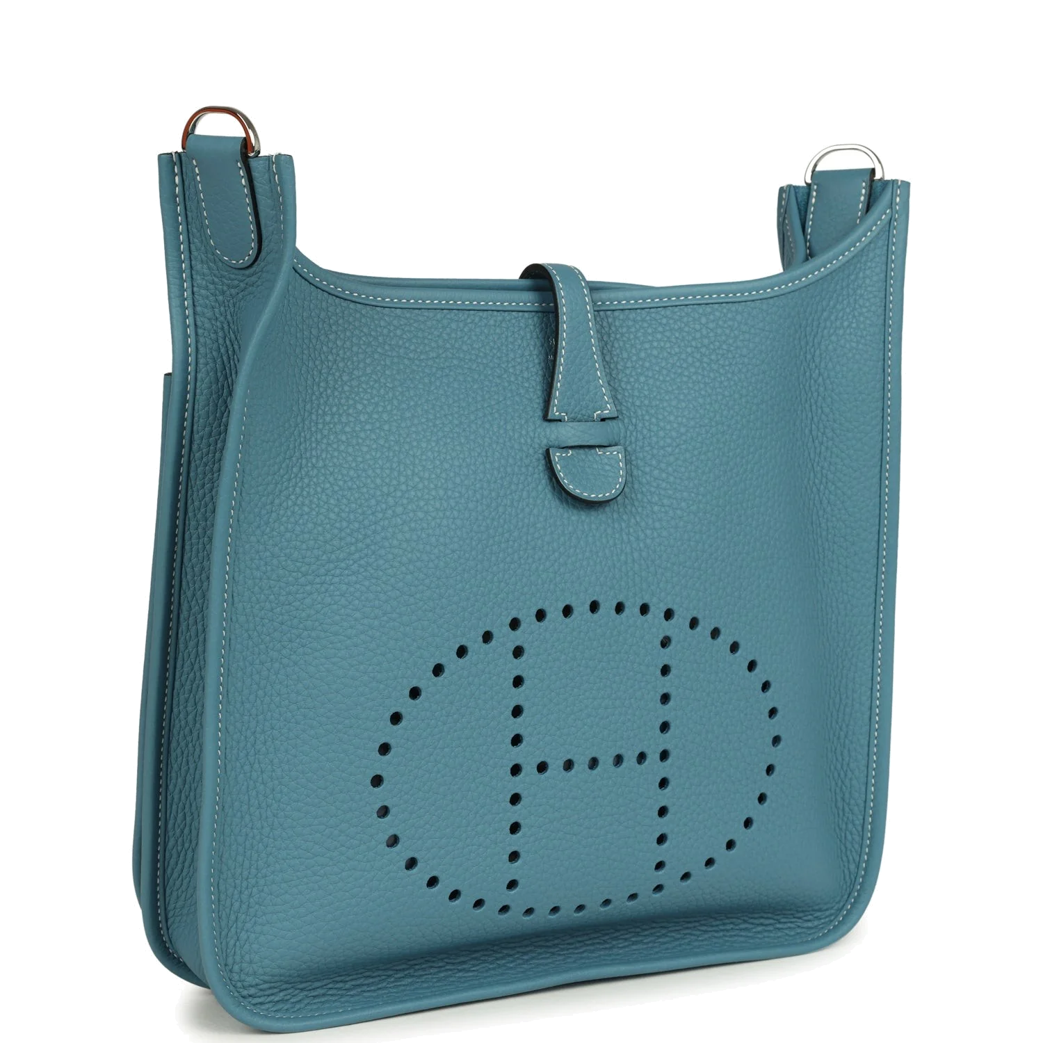 Hermes Evelyne III PM Blue Jean Clemence Palladium Hardware — фото 3