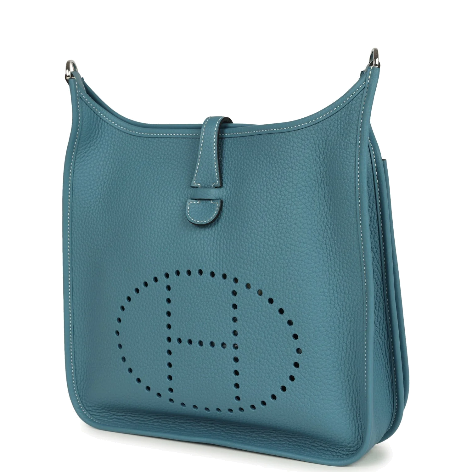 Hermes Evelyne III PM Blue Jean Clemence Palladium Hardware — фото 6