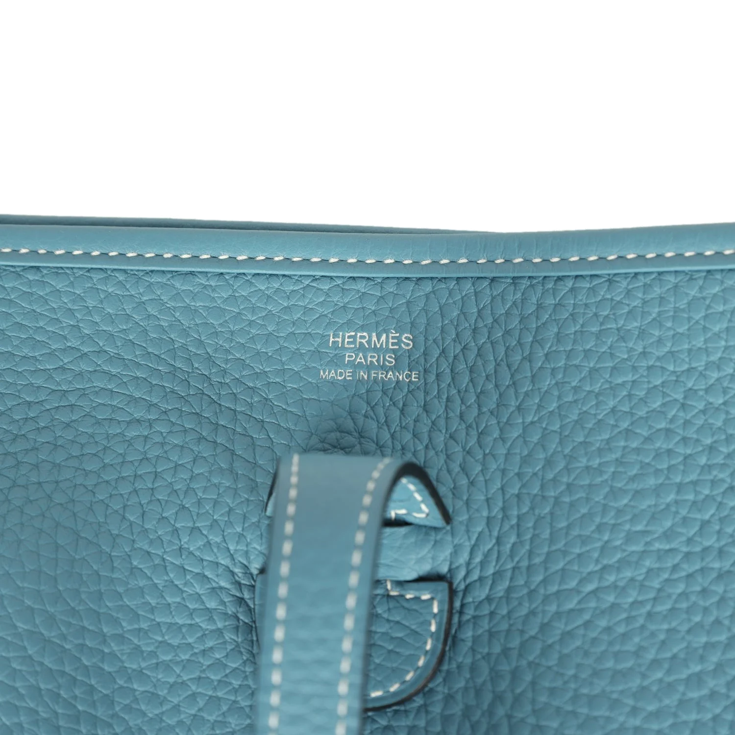 Hermes Evelyne III PM Blue Jean Clemence Palladium Hardware — фото 8