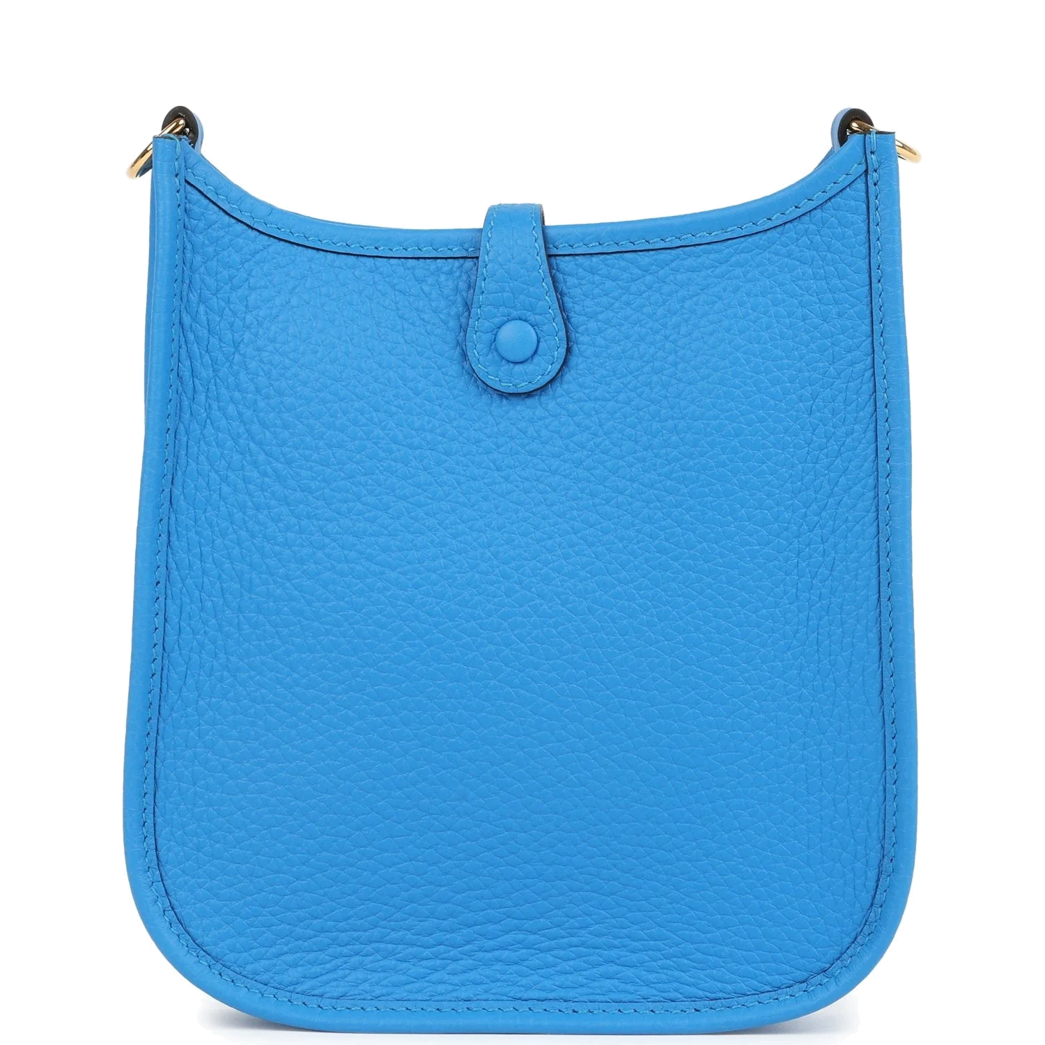 Hermes Evelyne TPM New Bleu Hydra Clemence Gold Hardware — фото 5