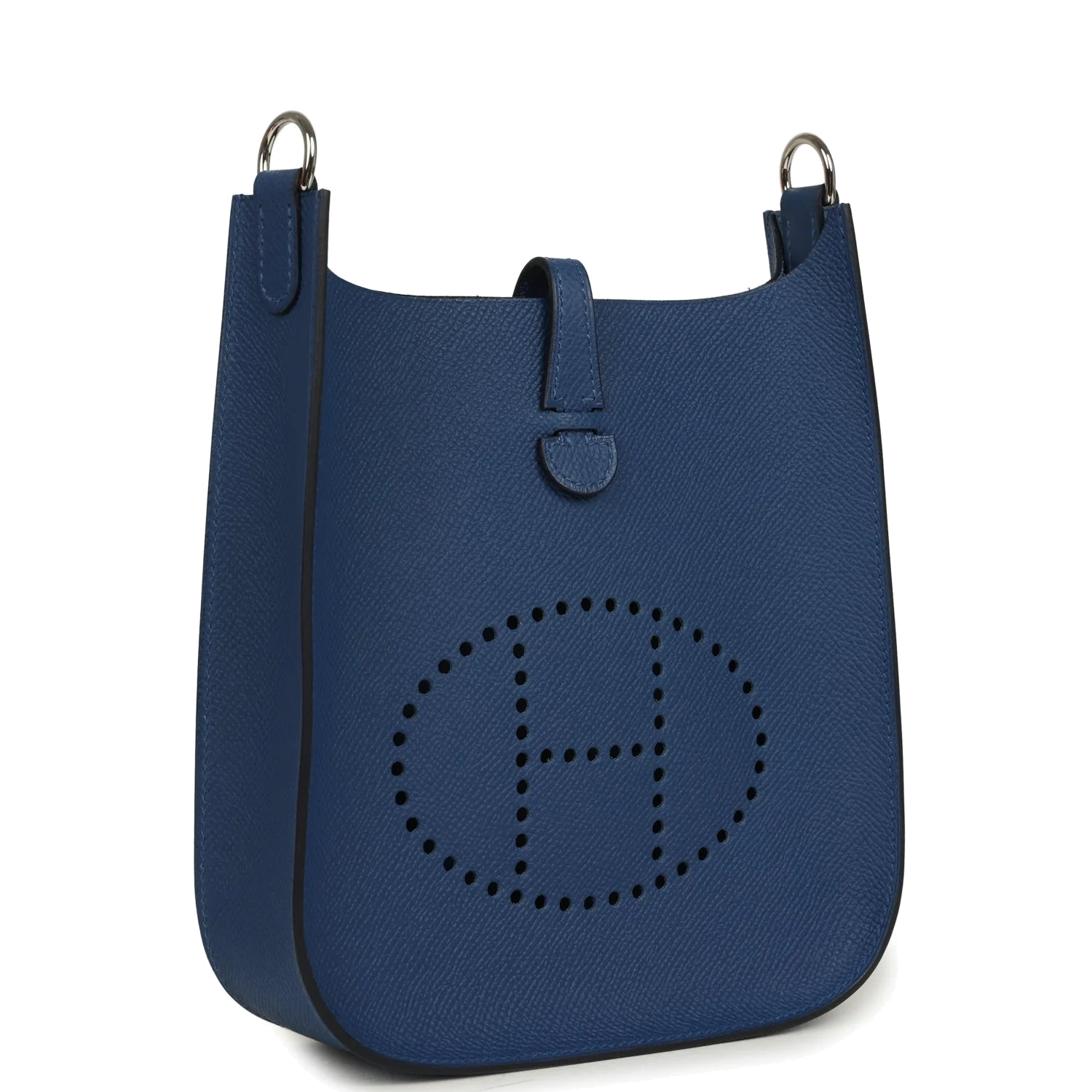 Hermes Evelyne Sellier TPM Bleu Tie Epsom Palladium Hardware — фото 3