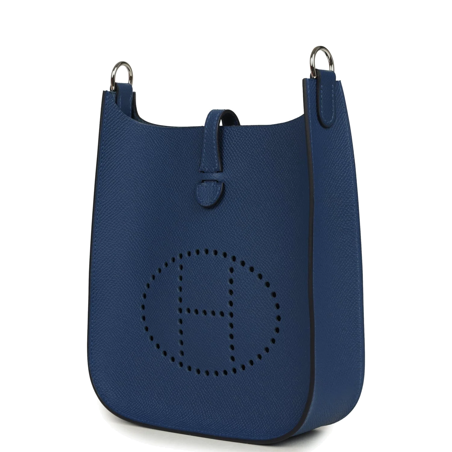 Hermes Evelyne Sellier TPM Bleu Tie Epsom Palladium Hardware — фото 6