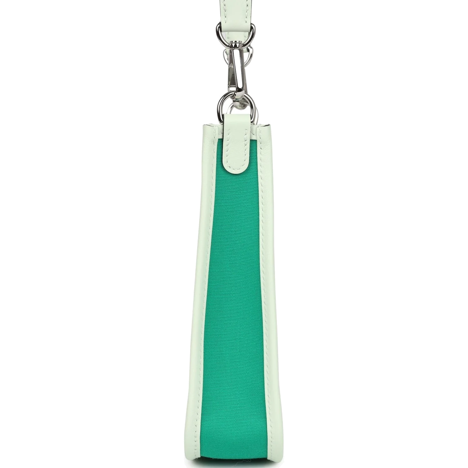Hermes Neo Evelyne TPM Menthe Officier Canvas and Vert Fizz Swift Palladium Hardware — фото 4