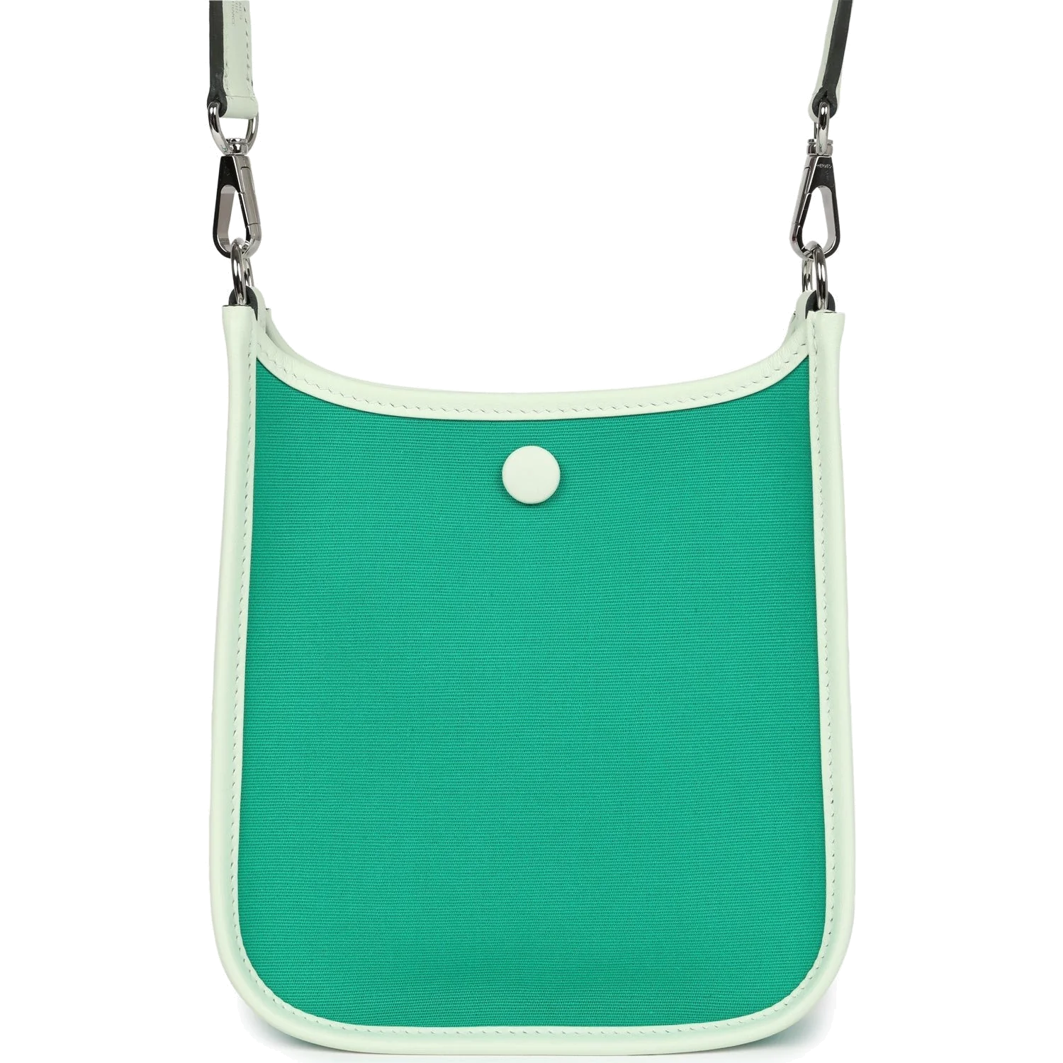 Hermes Neo Evelyne TPM Menthe Officier Canvas and Vert Fizz Swift Palladium Hardware — фото 5