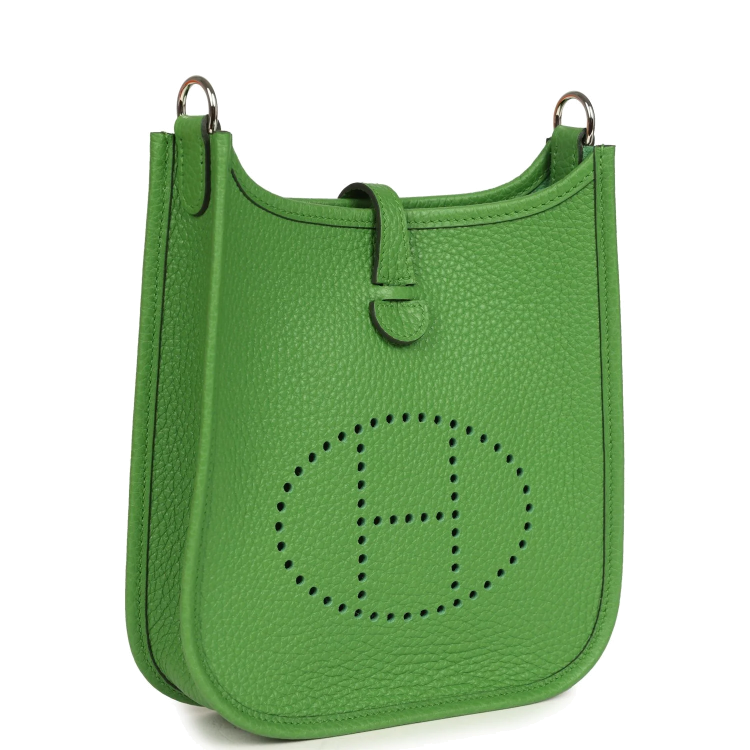 Hermes Evelyne TPM Vert Yucca Clemence Palladium Hardware — фото 3