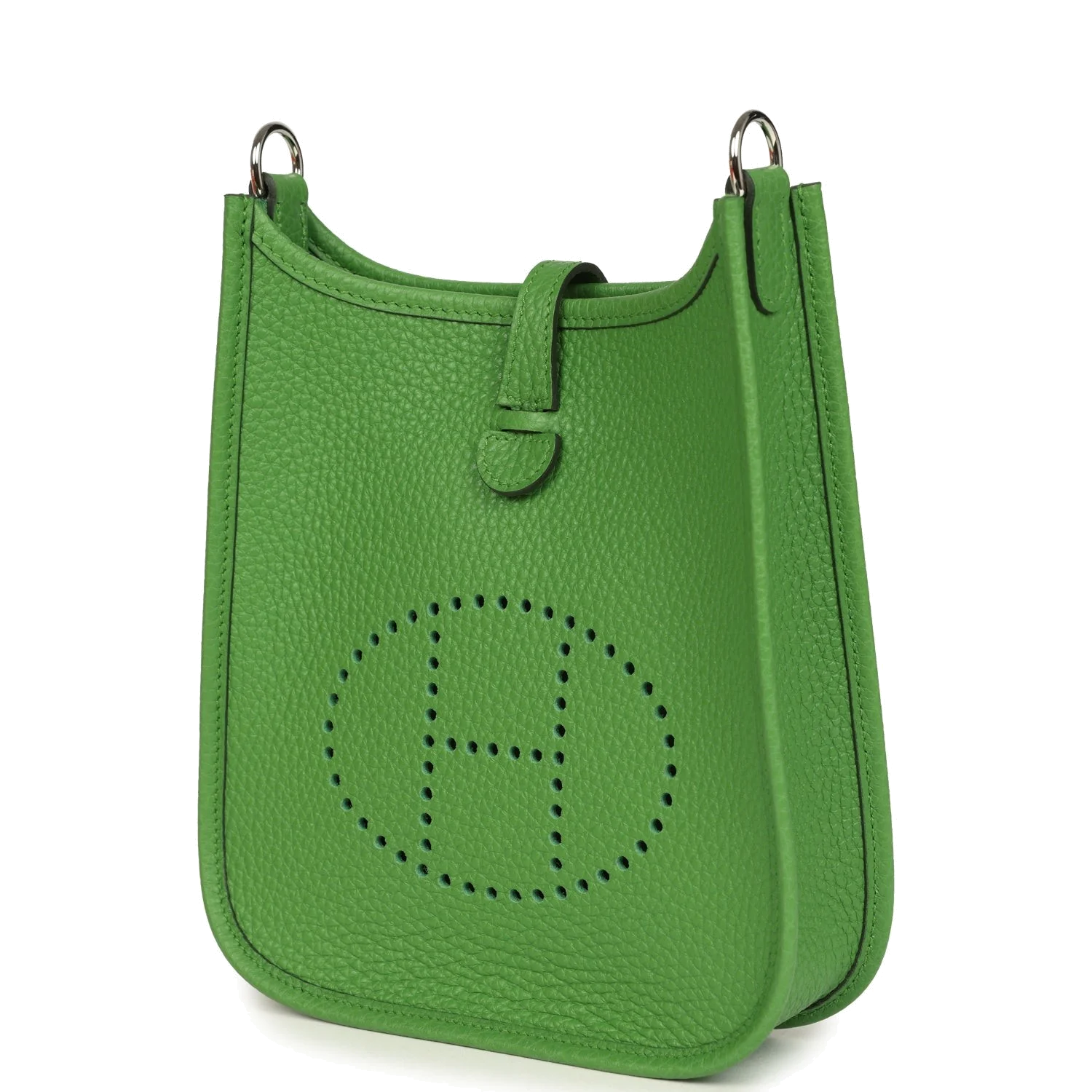 Hermes Evelyne TPM Vert Yucca Clemence Palladium Hardware — фото 6