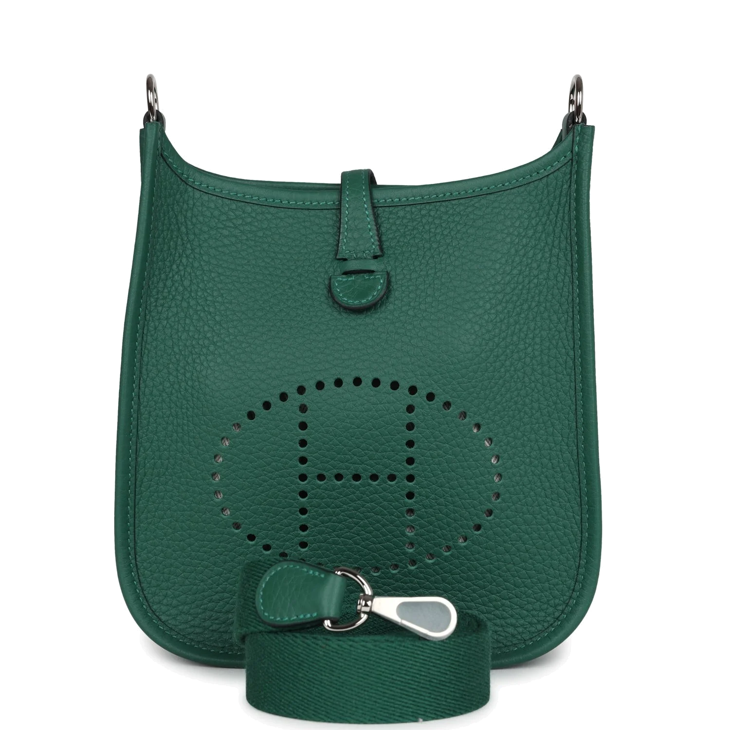 Hermes Evelyne TPM Vert Moyen Clemence Palladium Hardware — фото 2