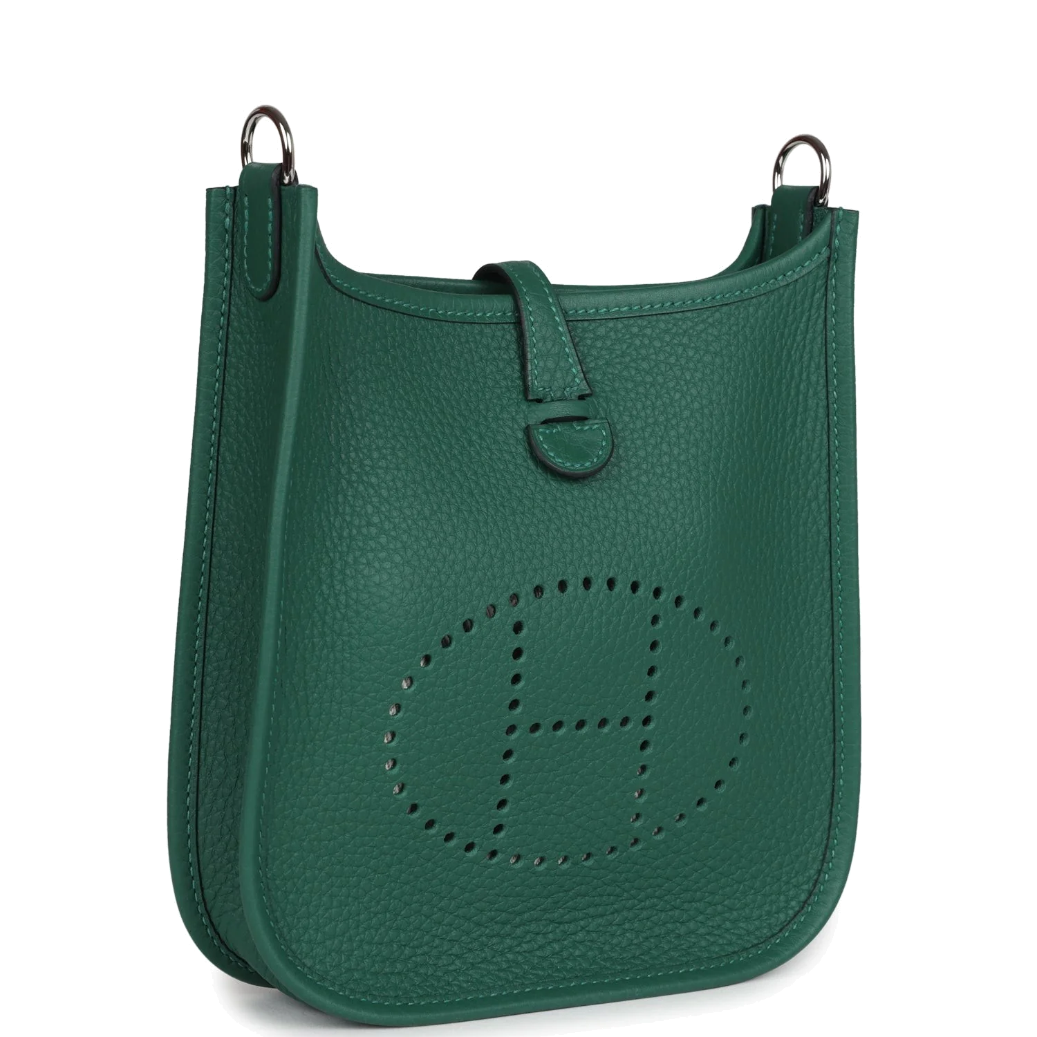 Hermes Evelyne TPM Vert Moyen Clemence Palladium Hardware — фото 3
