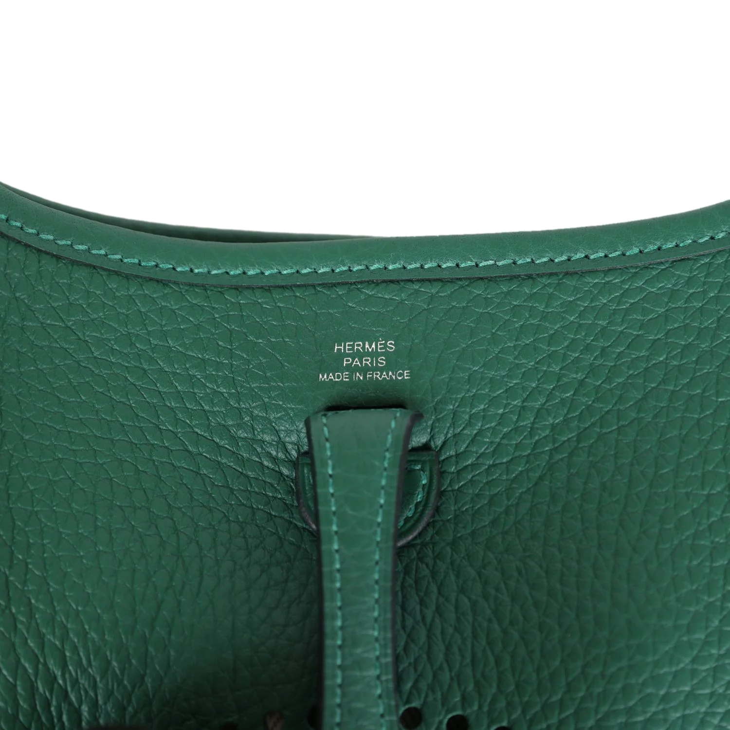 Hermes Evelyne TPM Vert Moyen Clemence Palladium Hardware — фото 8