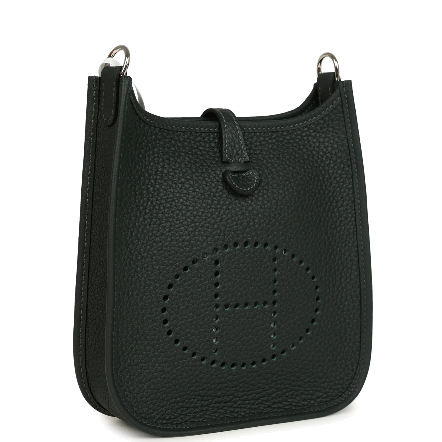 Hermes Evelyne TPM Vert Fonce Clemence Palladium Hardware — фото 3