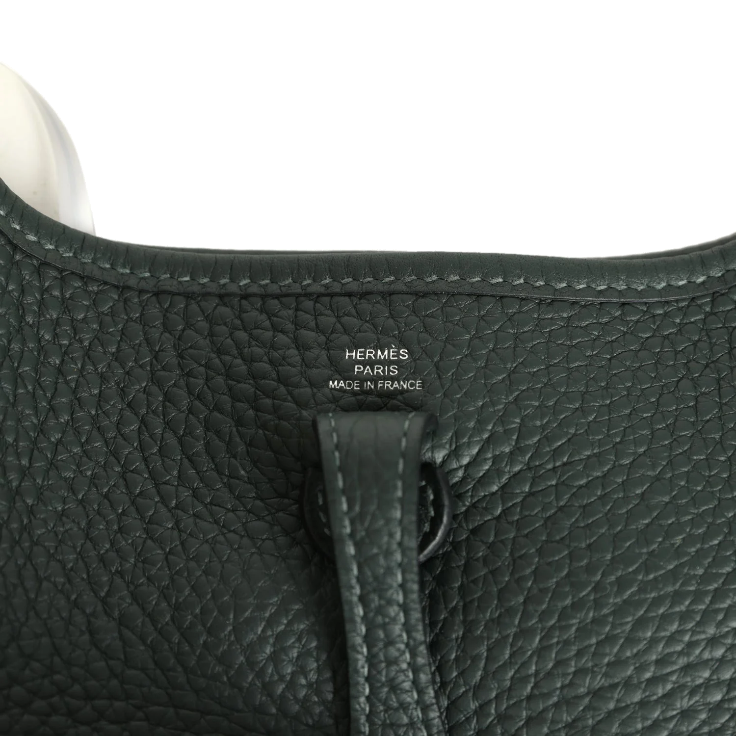 Hermes Evelyne TPM Vert Fonce Clemence Palladium Hardware — фото 8