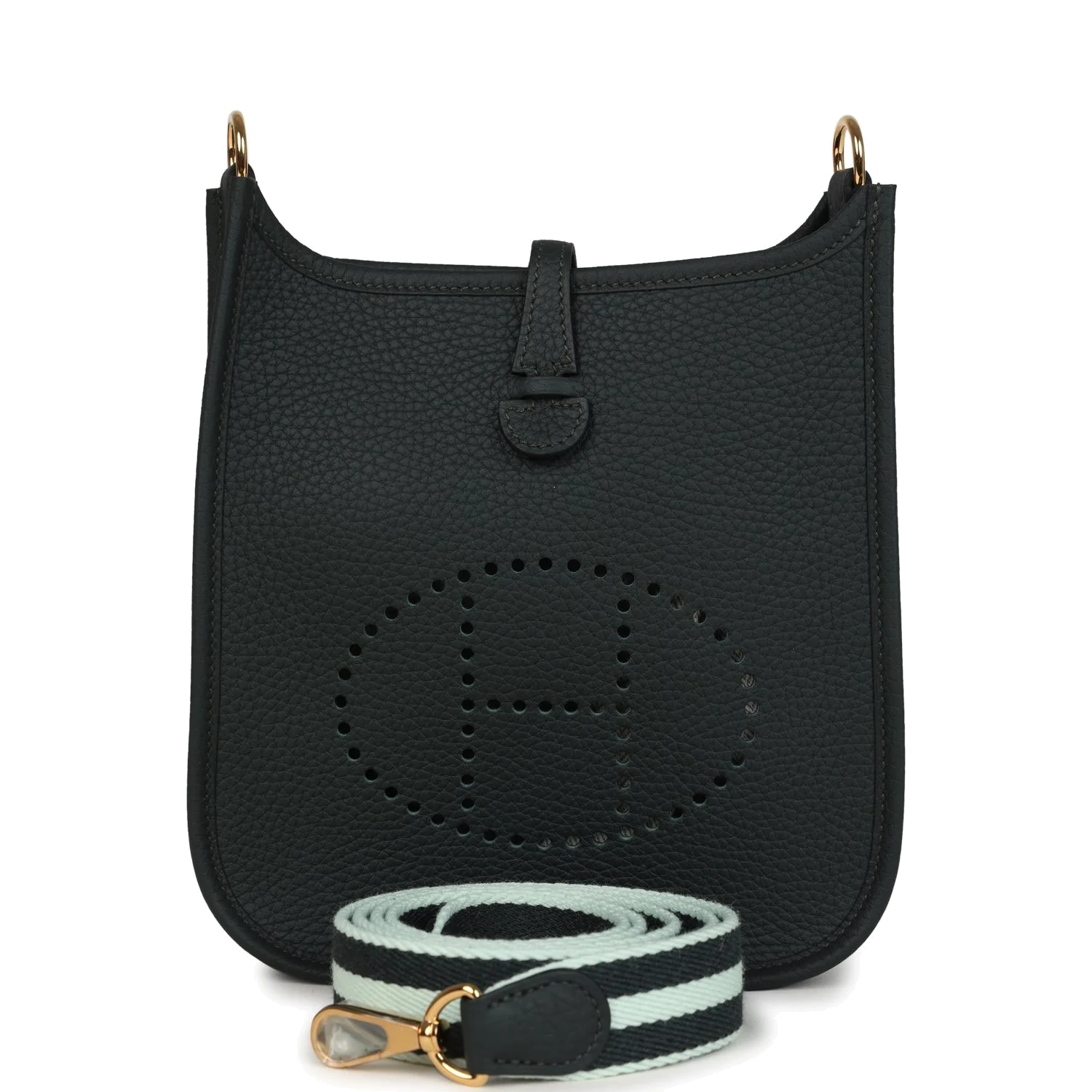 Hermes Evelyne TPM Vert Fonce Clemence Gold Hardware