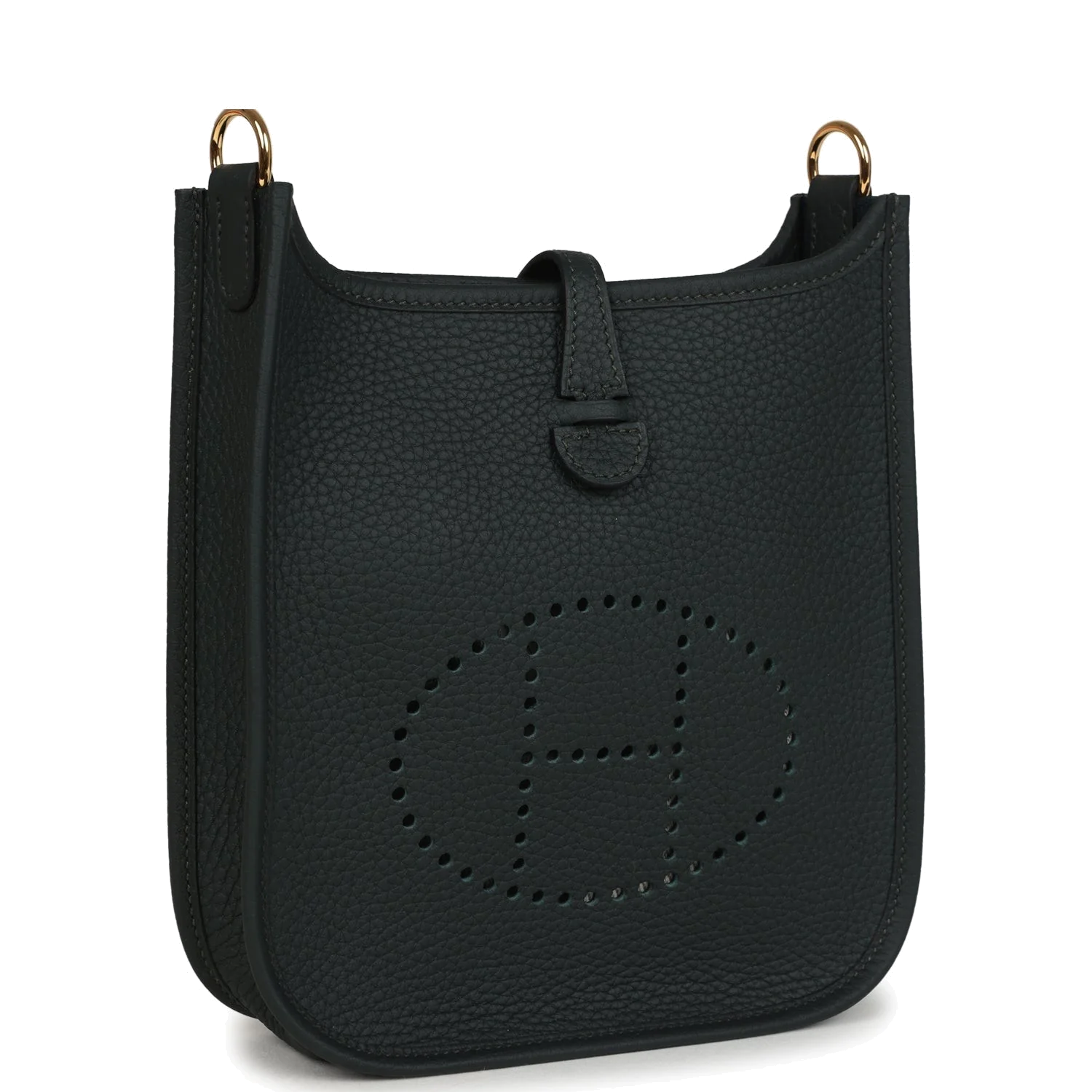 Hermes Evelyne TPM Vert Fonce Clemence Gold Hardware — фото 3