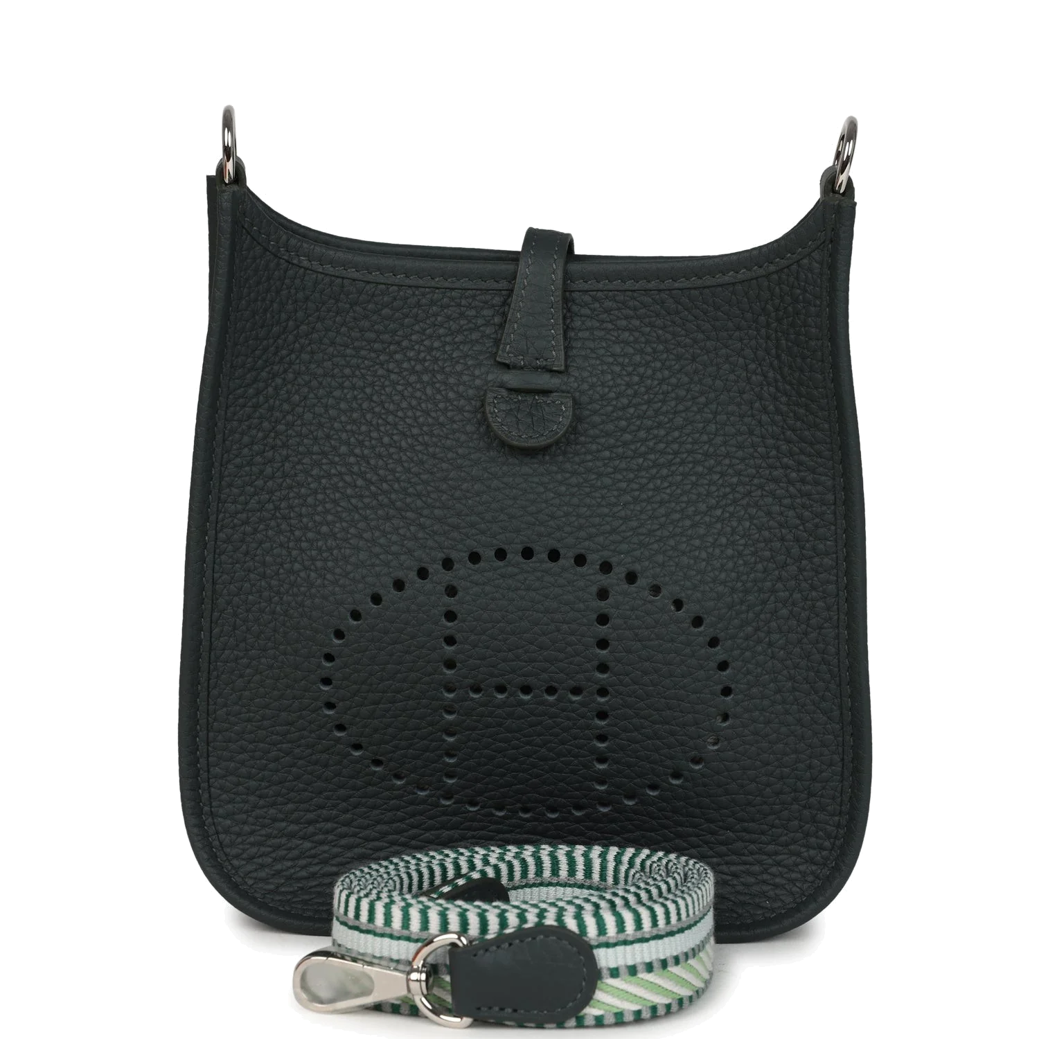 Hermes Evelyne TPM Vert Mangrove Clemence Palladium Hardware — фото 2