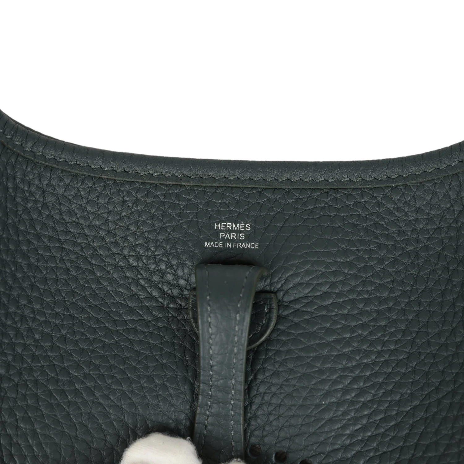 Hermes Evelyne TPM Vert Mangrove Clemence Palladium Hardware — фото 8