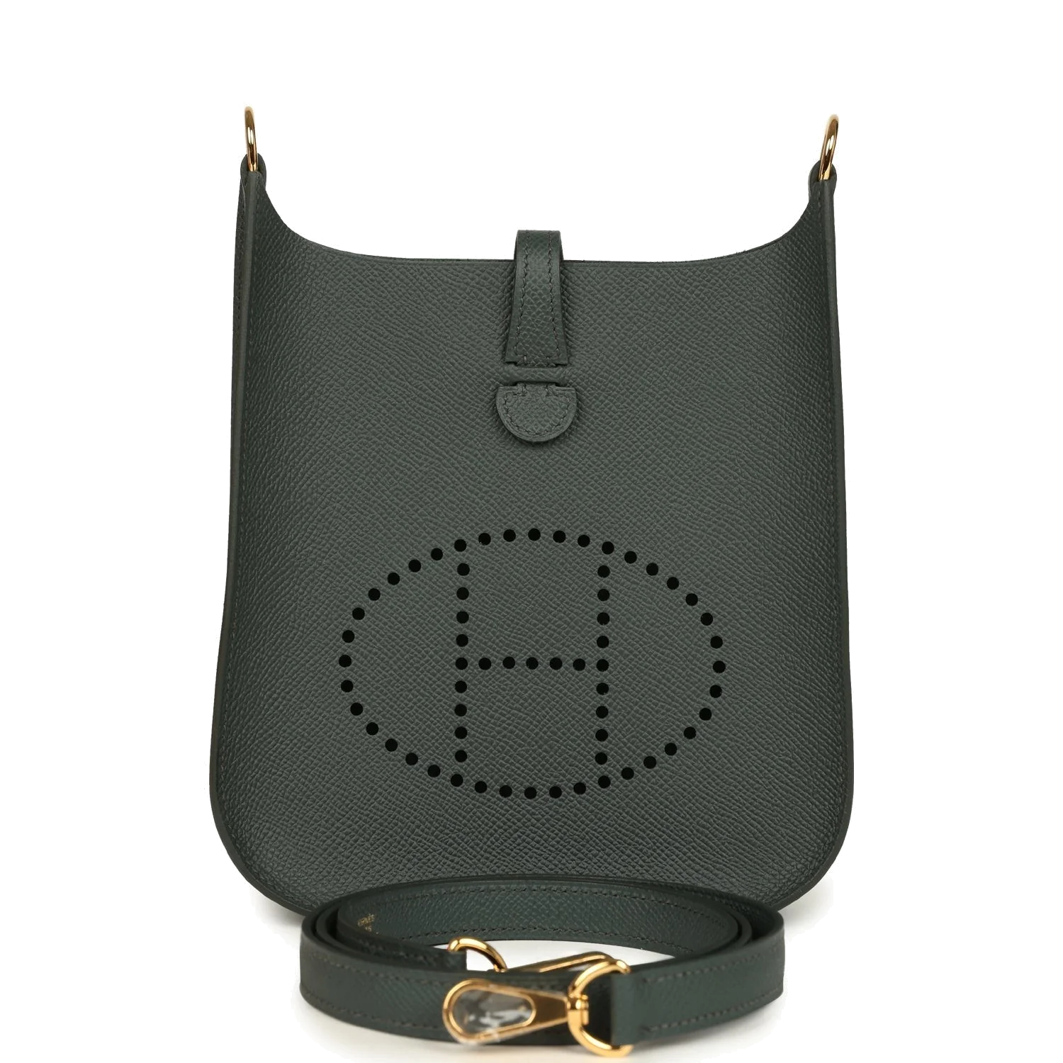 Hermes Evelyne Sellier TPM Vert Mangrove Epsom Gold Hardware — фото 2