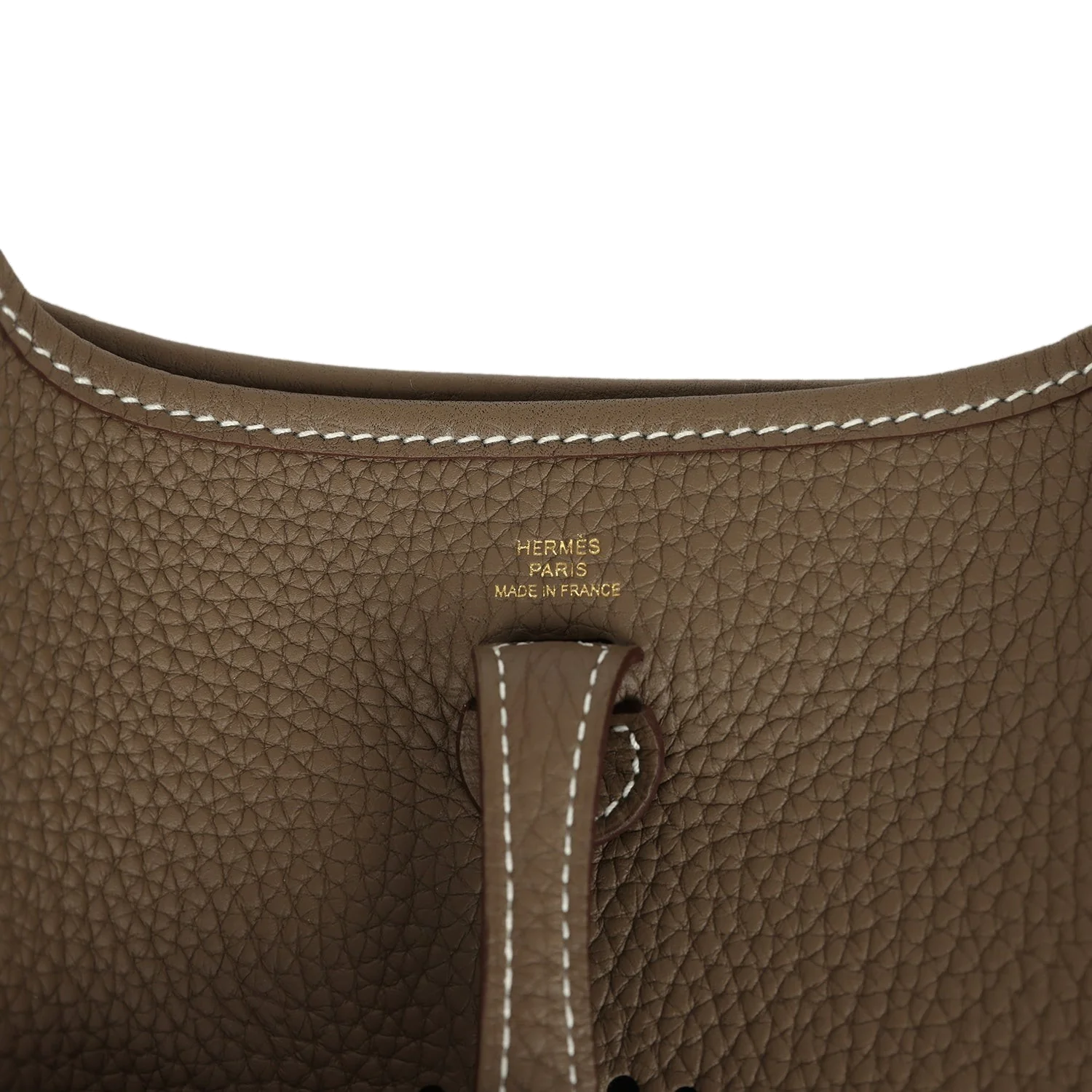 Hermes Evelyne TPM Etoupe Clemence Gold Hardware — фото 8