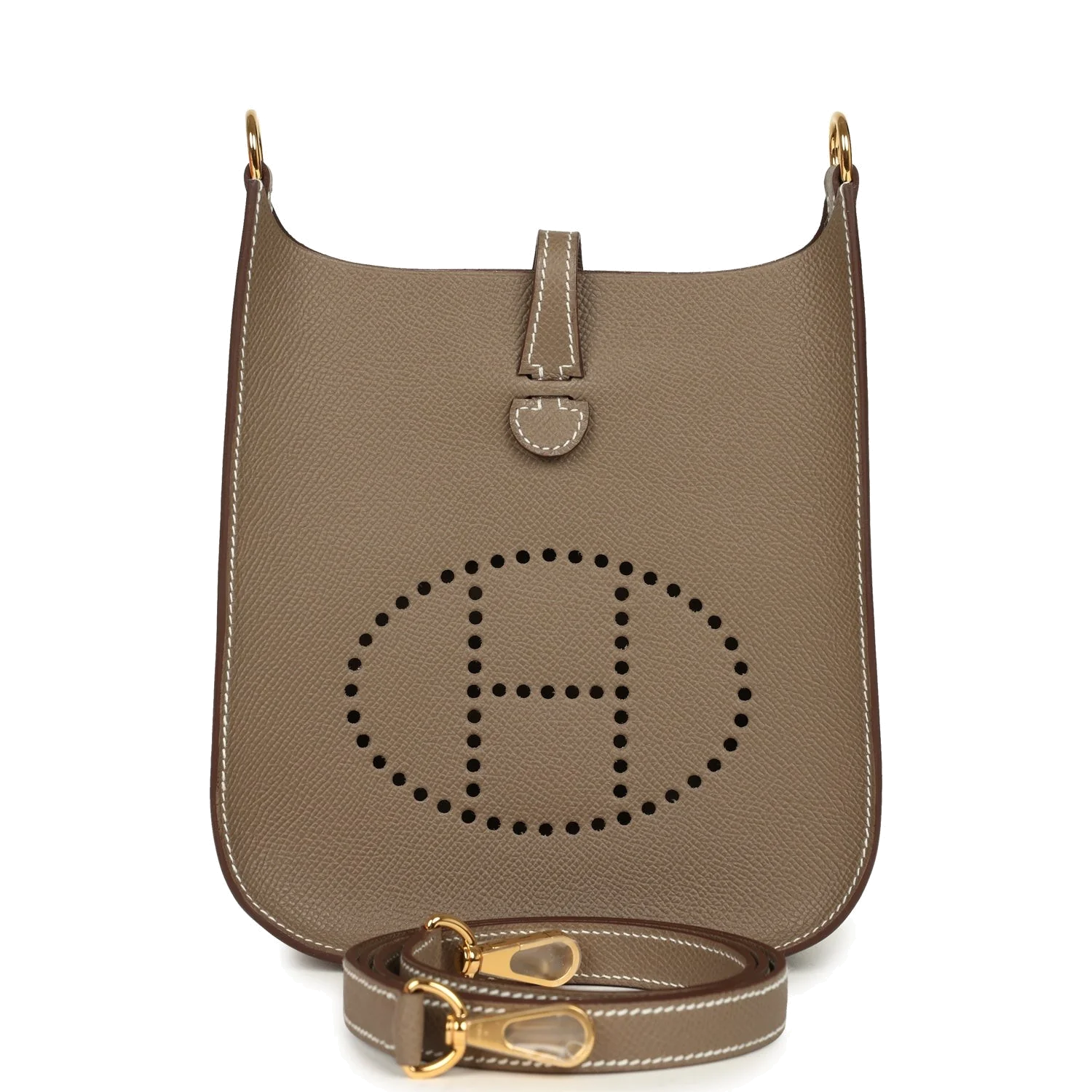 Hermes Evelyne Sellier TPM Etoupe Epsom Gold Hardware — фото 2