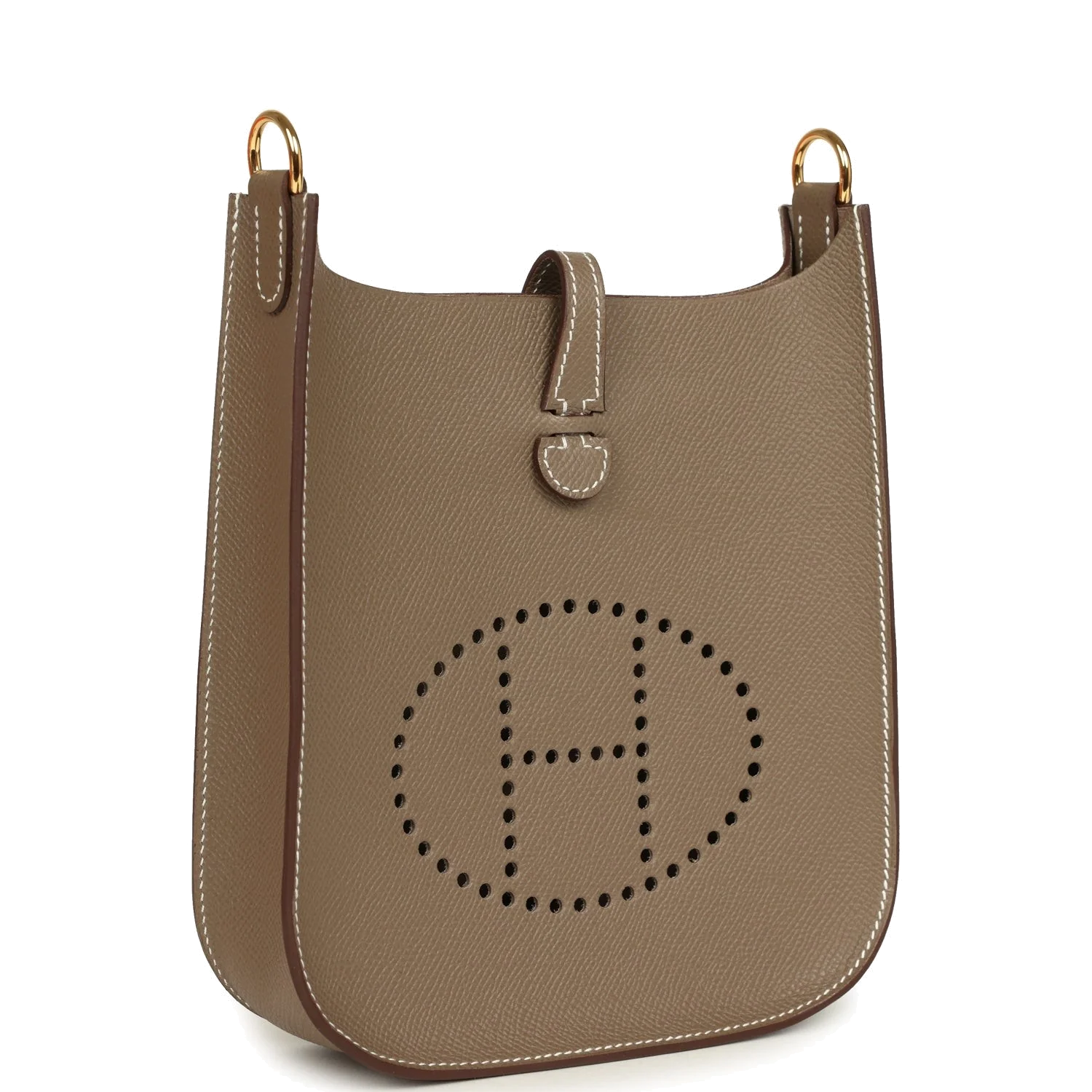 Hermes Evelyne Sellier TPM Etoupe Epsom Gold Hardware — фото 3
