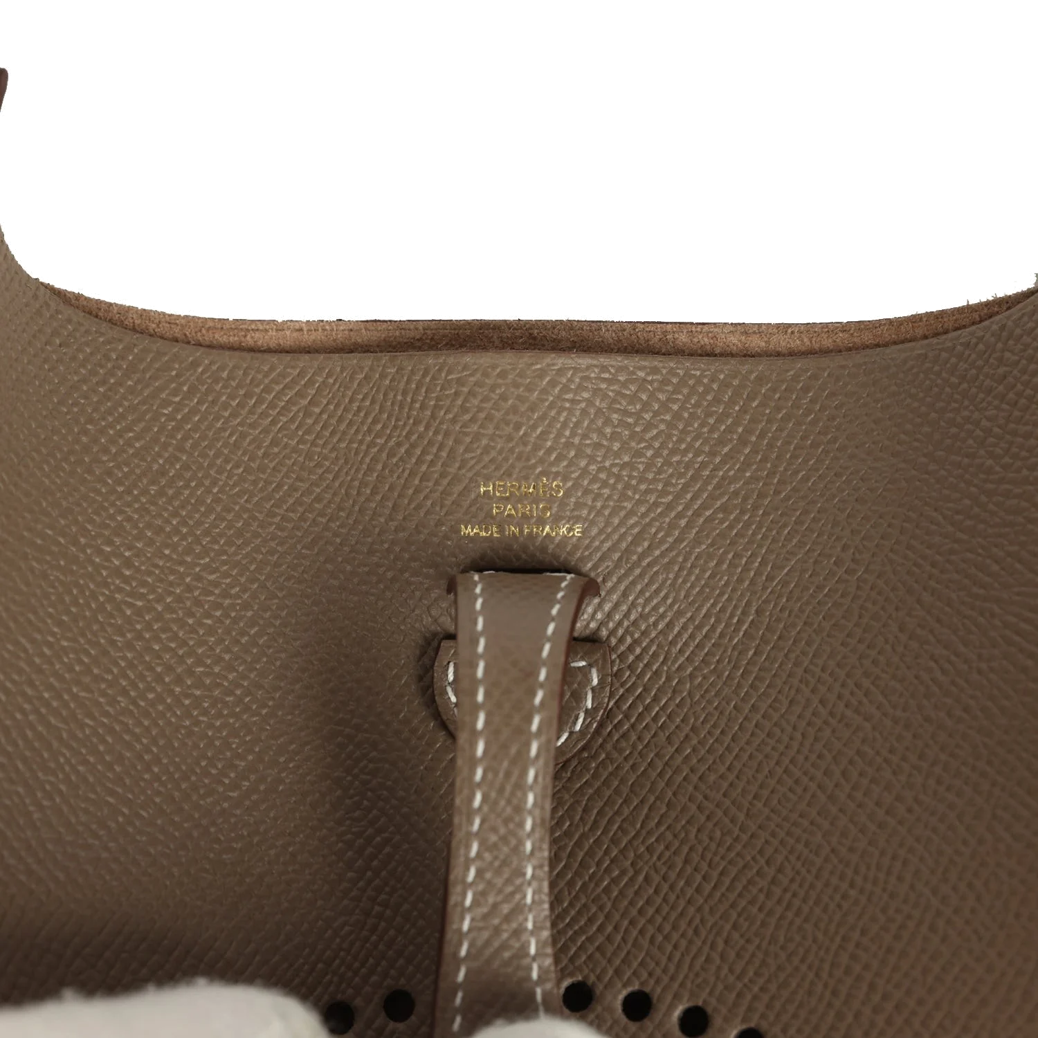Hermes Evelyne Sellier TPM Etoupe Epsom Gold Hardware — фото 8