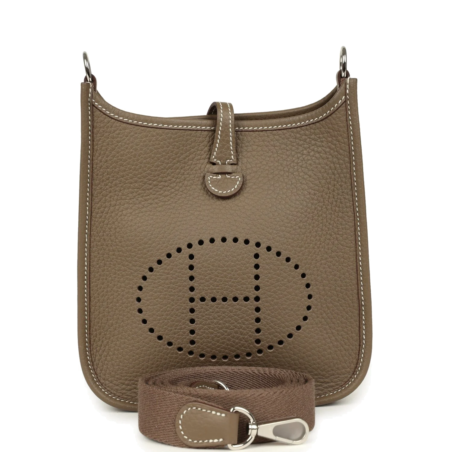 Hermes Evelyne TPM Etoupe Clemence Palladium Hardware — фото 2