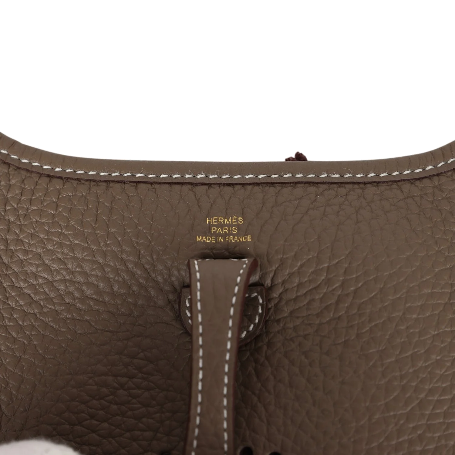 Hermes Evelyne TPM Etoupe Clemence Gold Hardware — фото 8