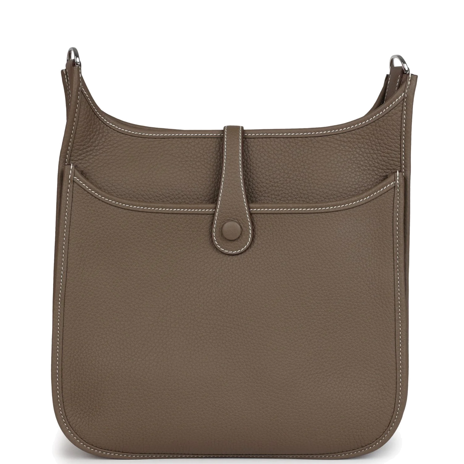 Hermes Evelyne III PM Etoupe Clemence Palladium Hardware — фото 5