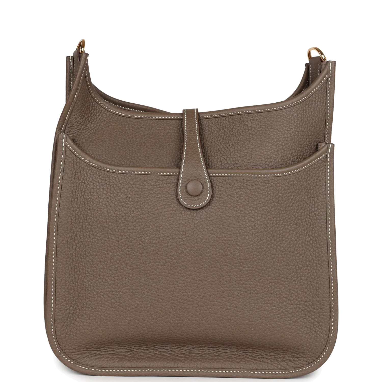 Hermes Evelyne III PM Etoupe Clemence Gold Hardware — фото 5