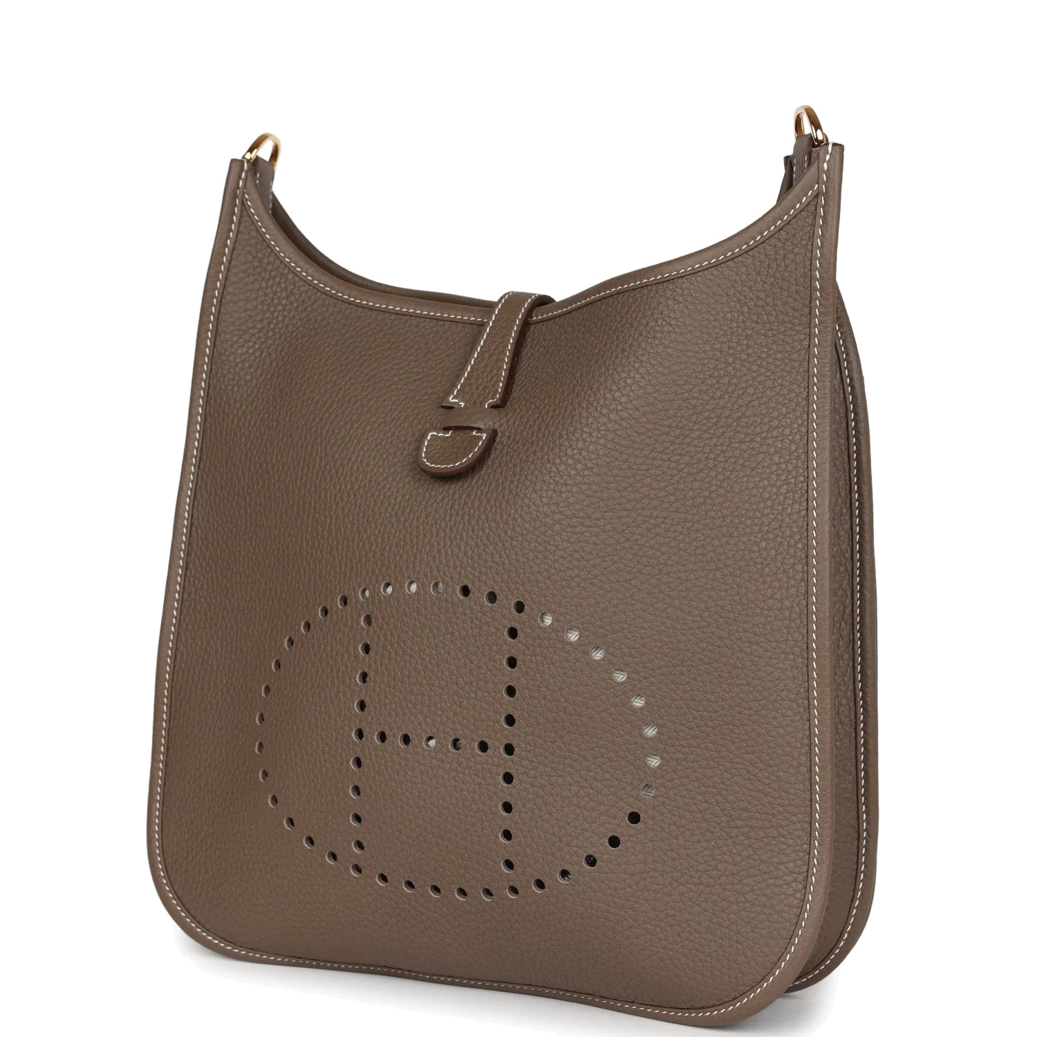 Hermes Evelyne III PM Etoupe Clemence Gold Hardware — фото 6