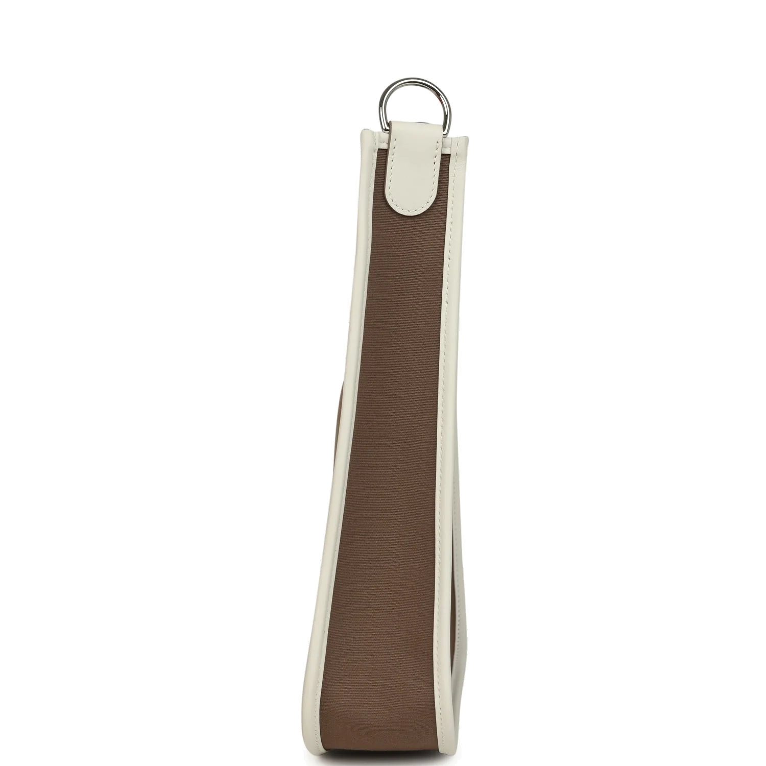 Hermes Neo Evelyne PM Etoupe Officier Canvas and Gris Pale Swift Palladium Hardware — фото 4