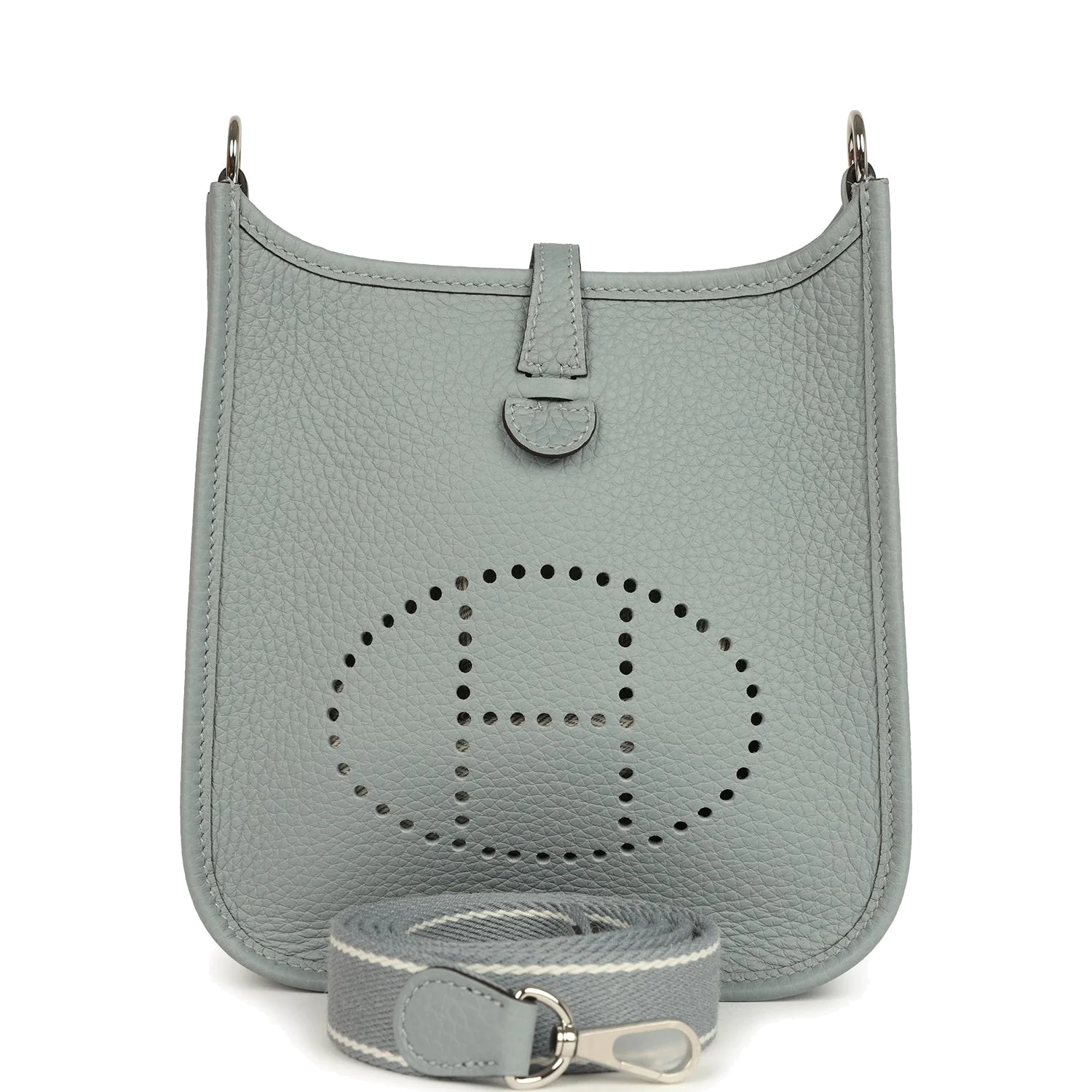 Hermes Evelyne TPM Gris Pantin Clemence Palladium Hardware — фото 2