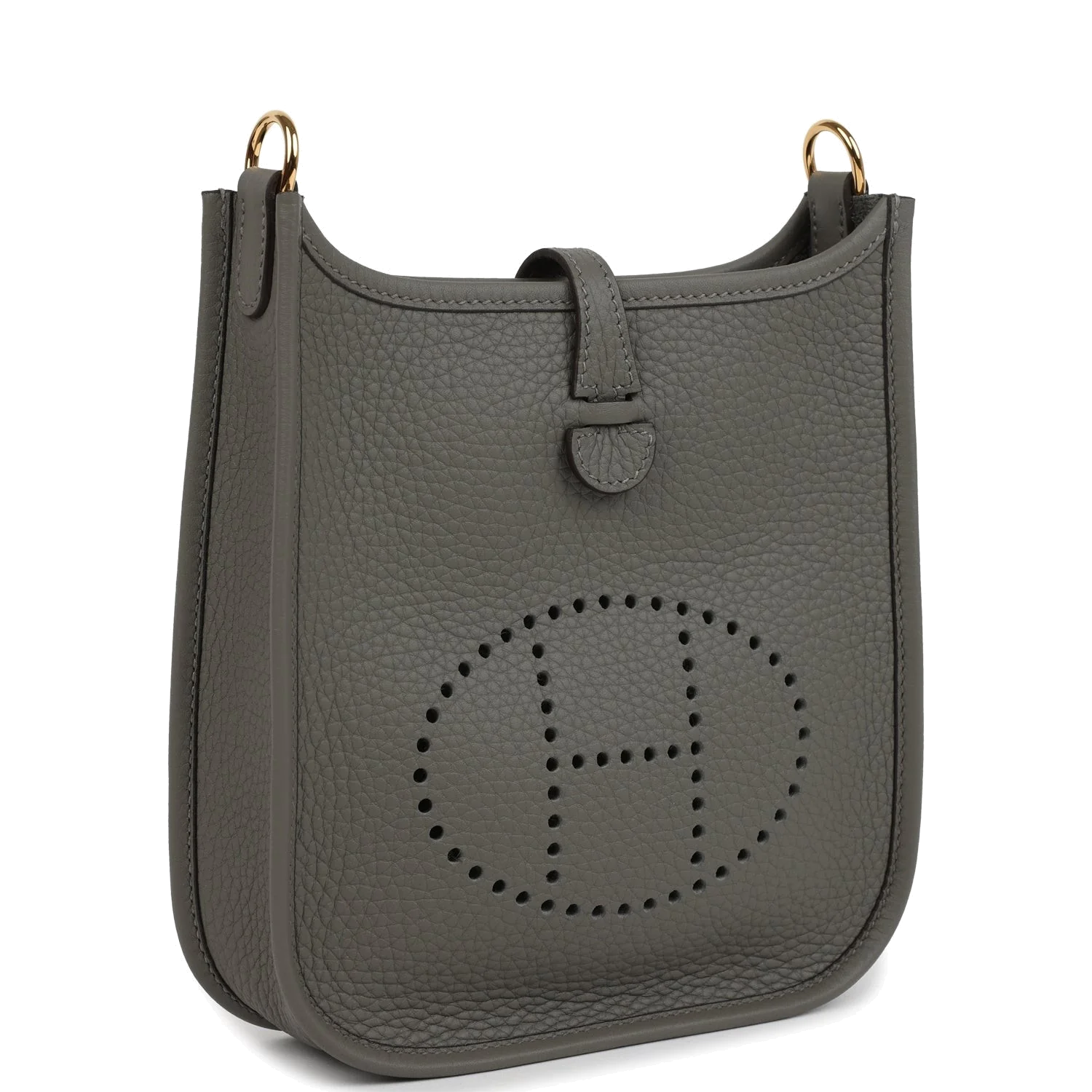 Hermes Evelyne TPM Gris Meyer Clemence Gold Hardware — фото 3