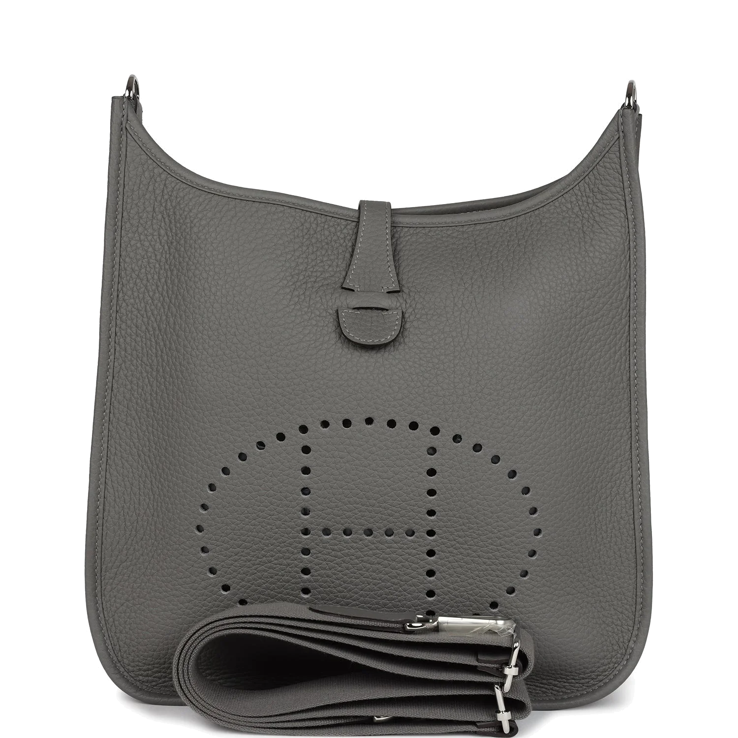 Hermes Evelyne III PM Gris Meyer Clemence Palladium Hardware — фото 2