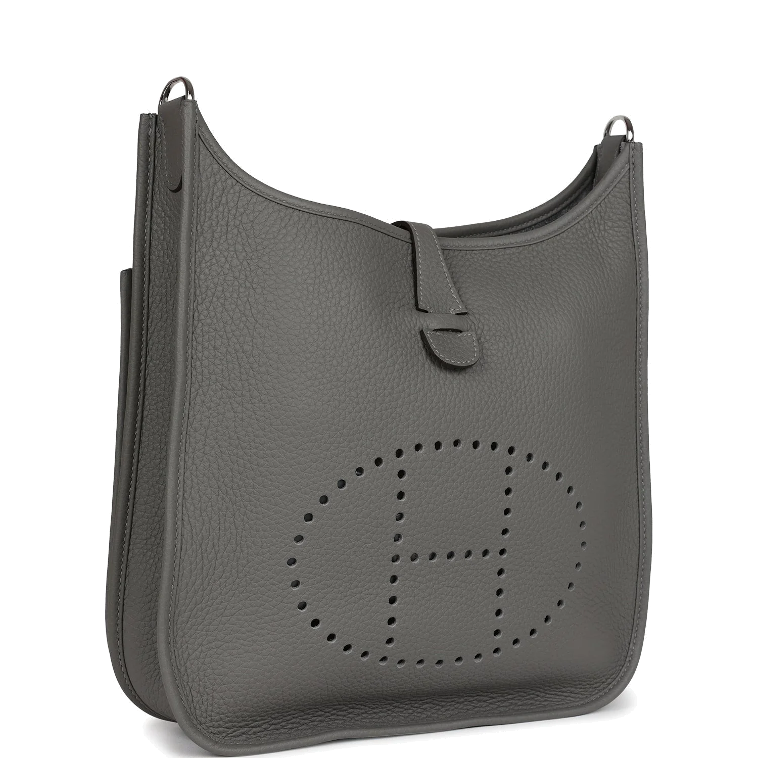 Hermes Evelyne III PM Gris Meyer Clemence Palladium Hardware — фото 3