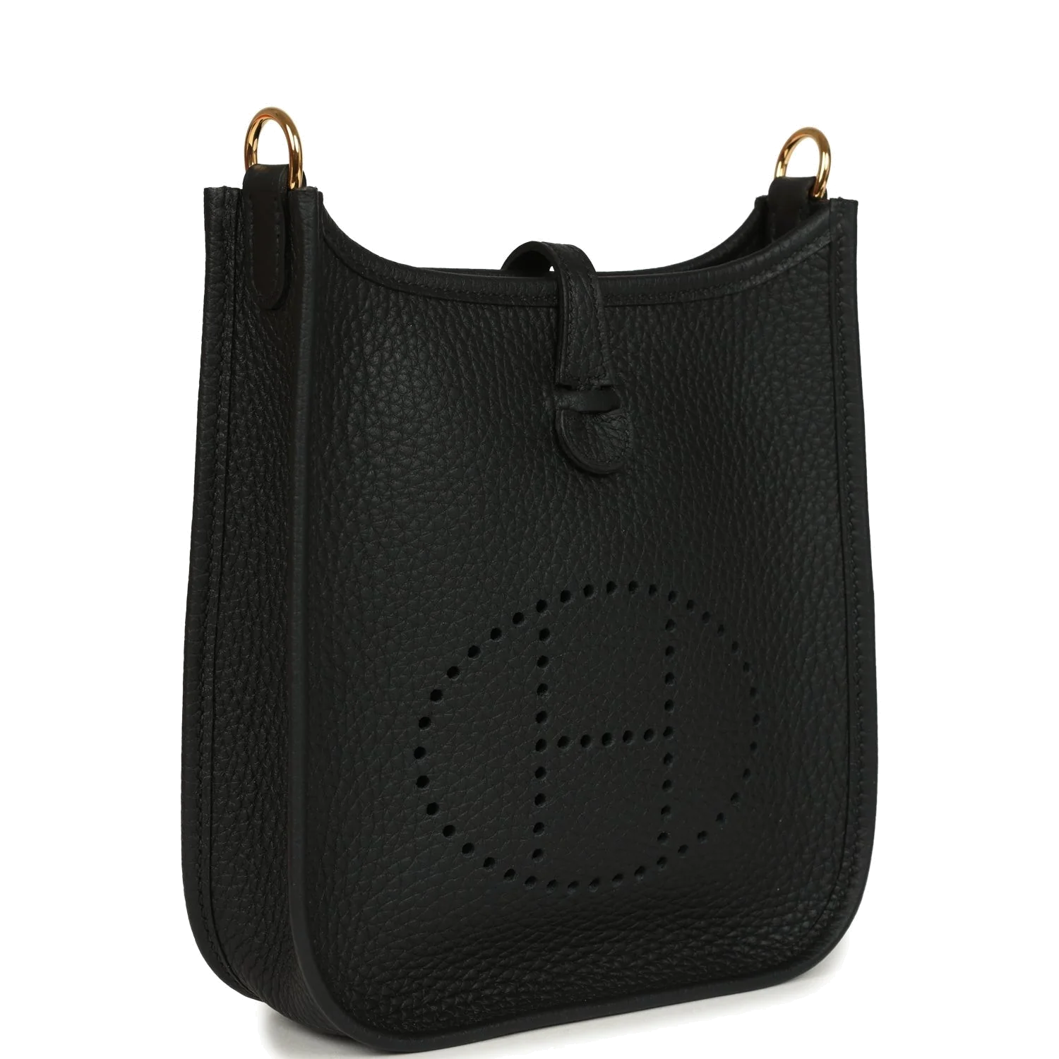 Hermes Evelyne TPM Black Clemence Gold Hardware — фото 3
