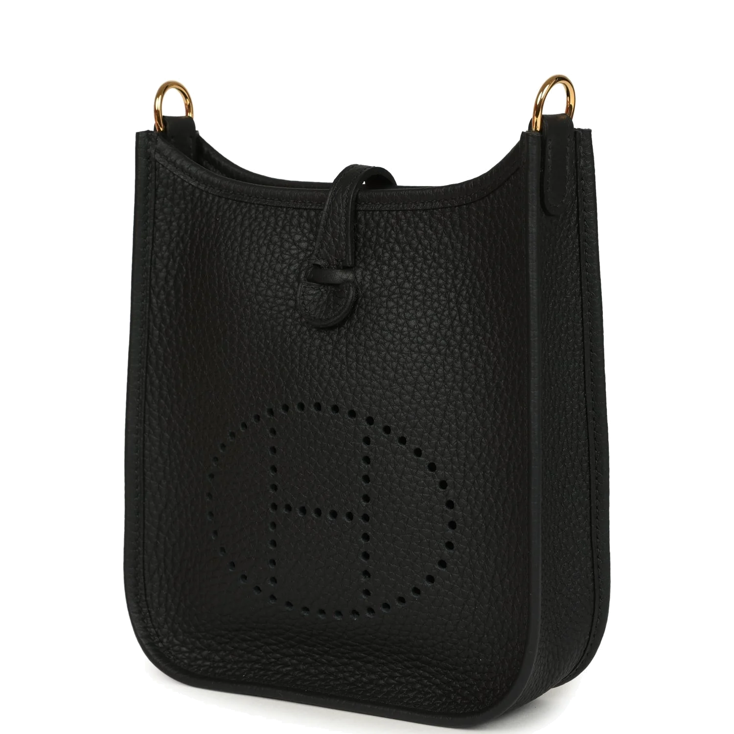 Hermes Evelyne TPM Black Clemence Gold Hardware — фото 6