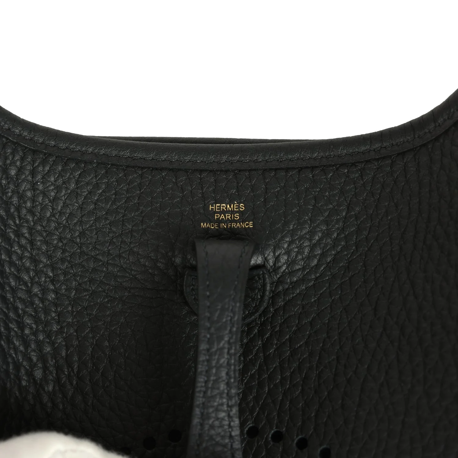 Hermes Evelyne TPM Black Clemence Gold Hardware — фото 8