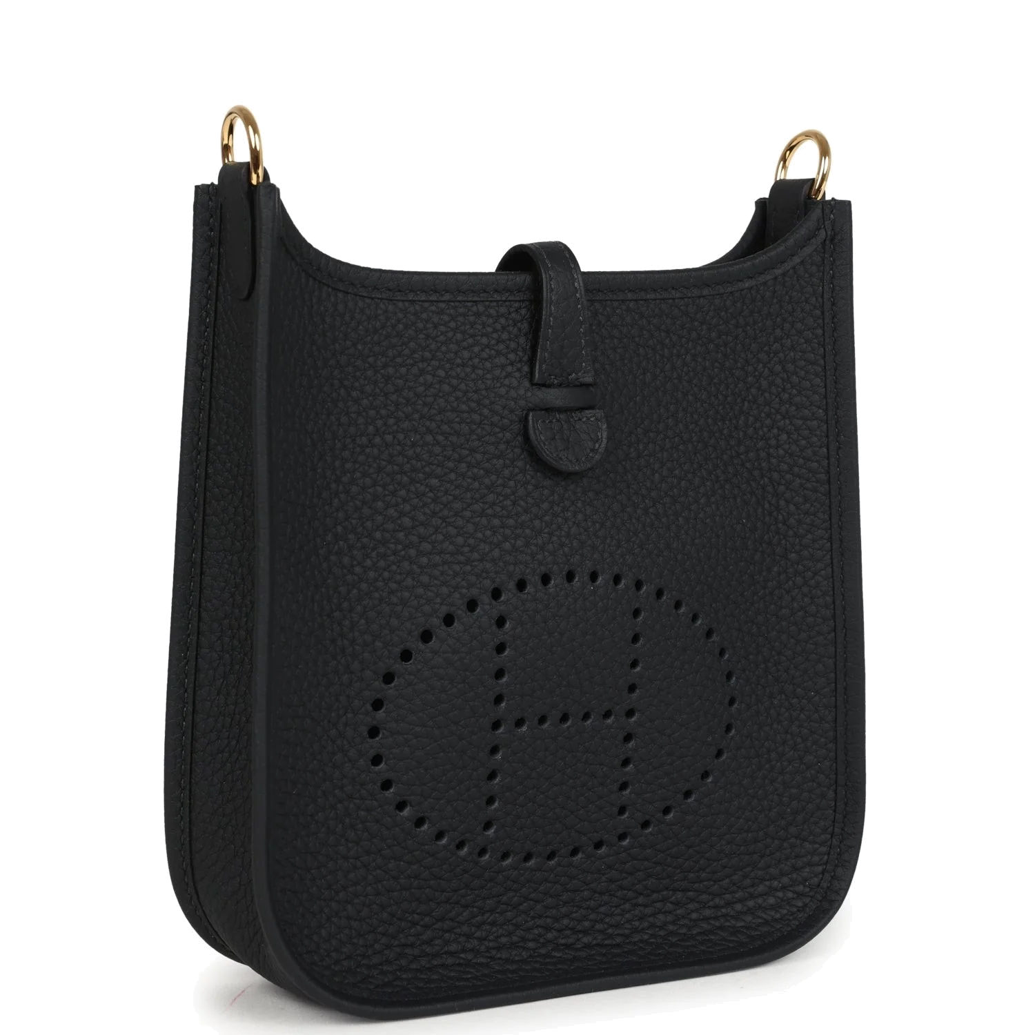 Hermes Evelyne TPM Black Clemence Gold Hardware — фото 3