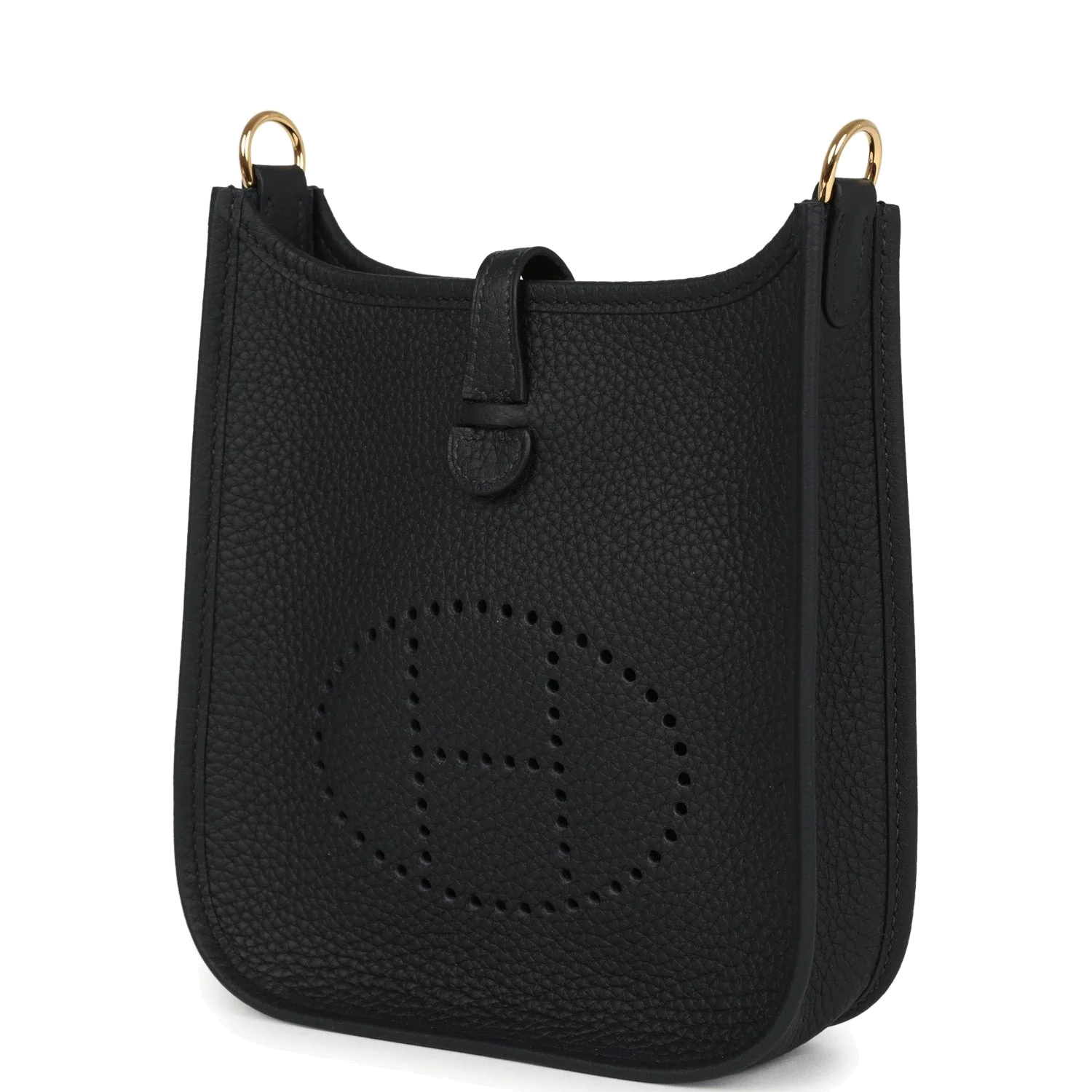 Hermes Evelyne TPM Black Clemence Gold Hardware — фото 4
