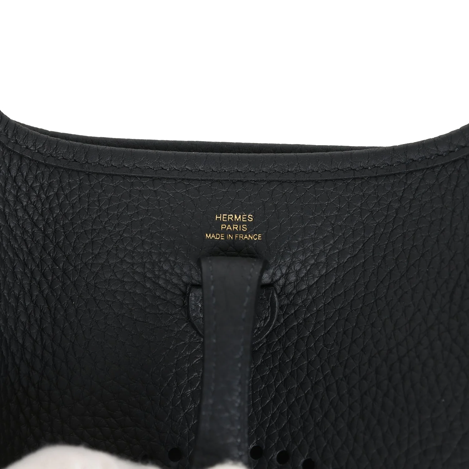 Hermes Evelyne TPM Black Clemence Gold Hardware — фото 8