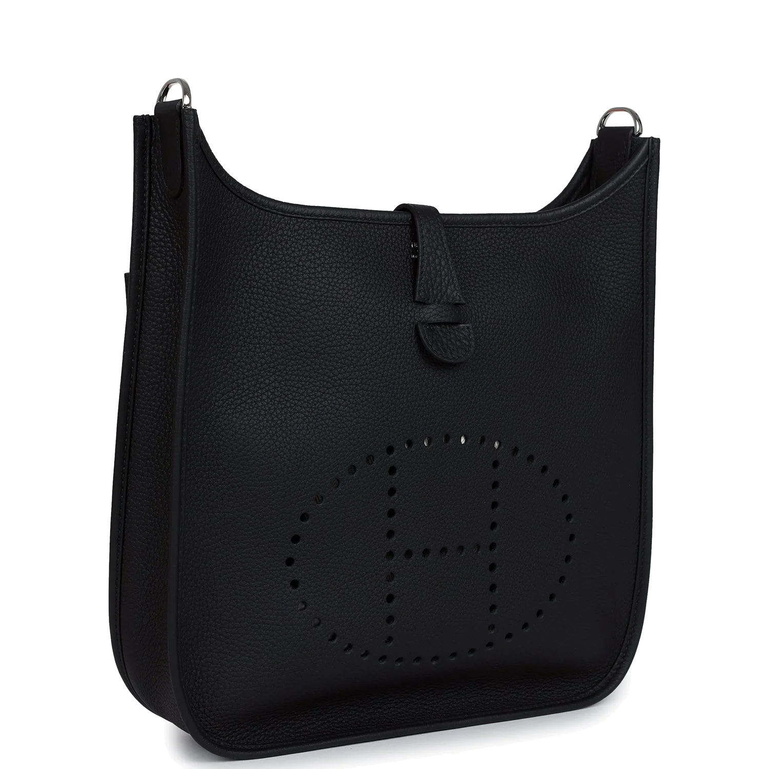 Hermes Evelyne III PM Black Clemence Palladium Hardware — фото 3