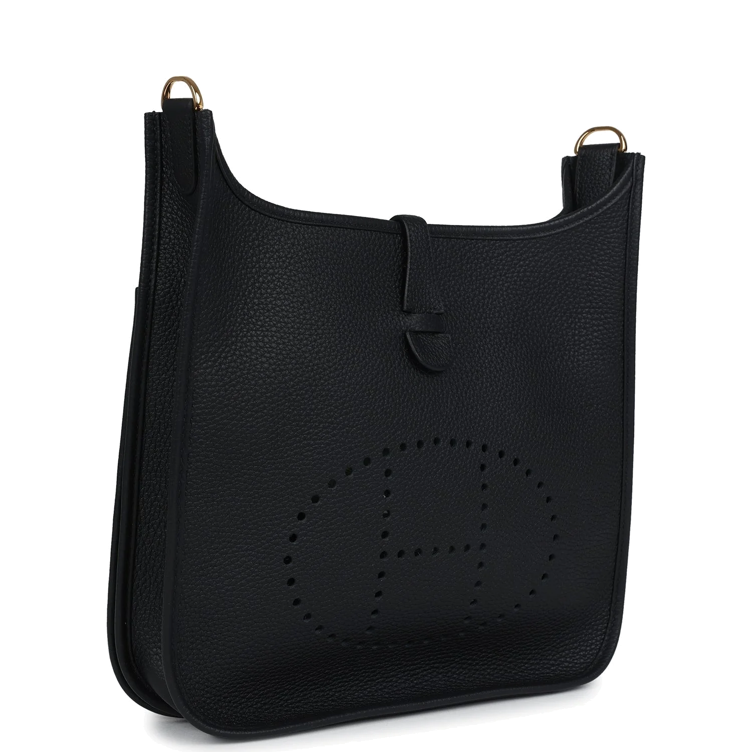 Hermes Evelyne III PM Black Clemence Gold Hardware — фото 3