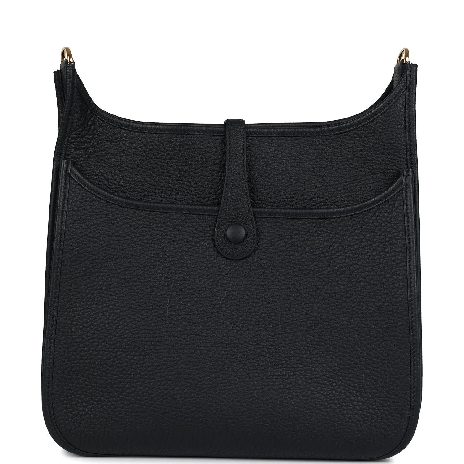 Hermes Evelyne III PM Black Clemence Gold Hardware — фото 6