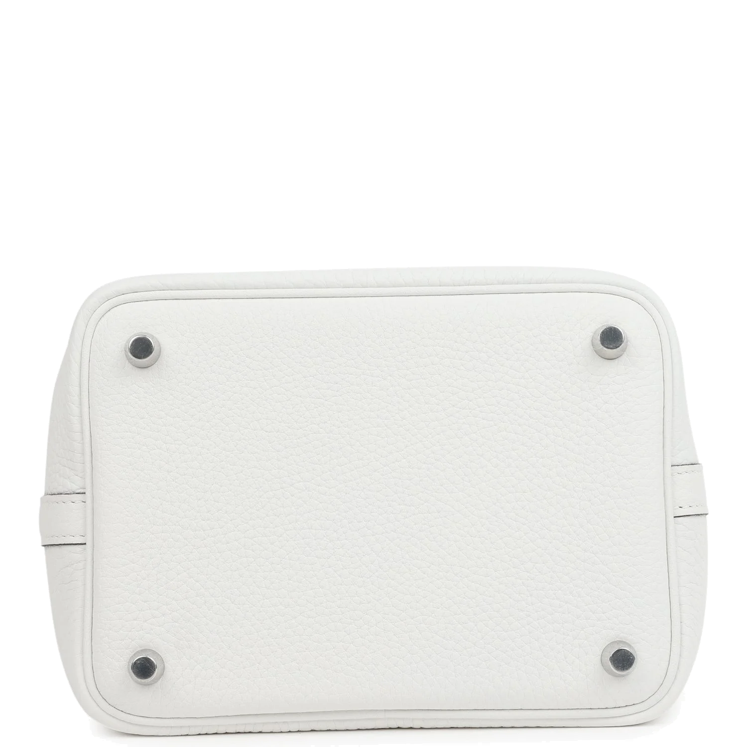 Hermes Picotin Lock Eclat 18 New White Clemence and Sesame Swift Palladium Hardware — фото 5