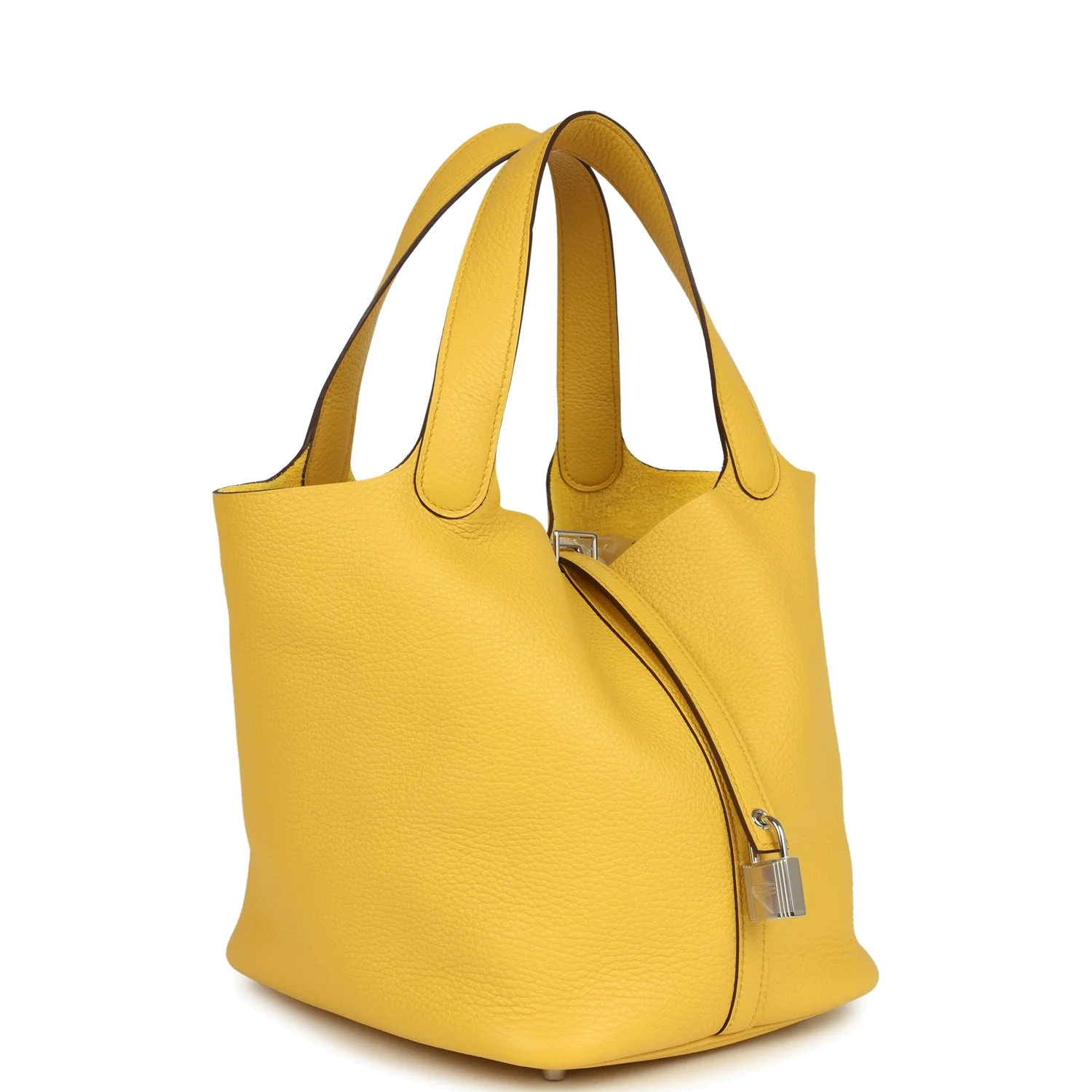 Hermes Picotin Lock 22 Sun Clemence Palladium Hardware — фото 3