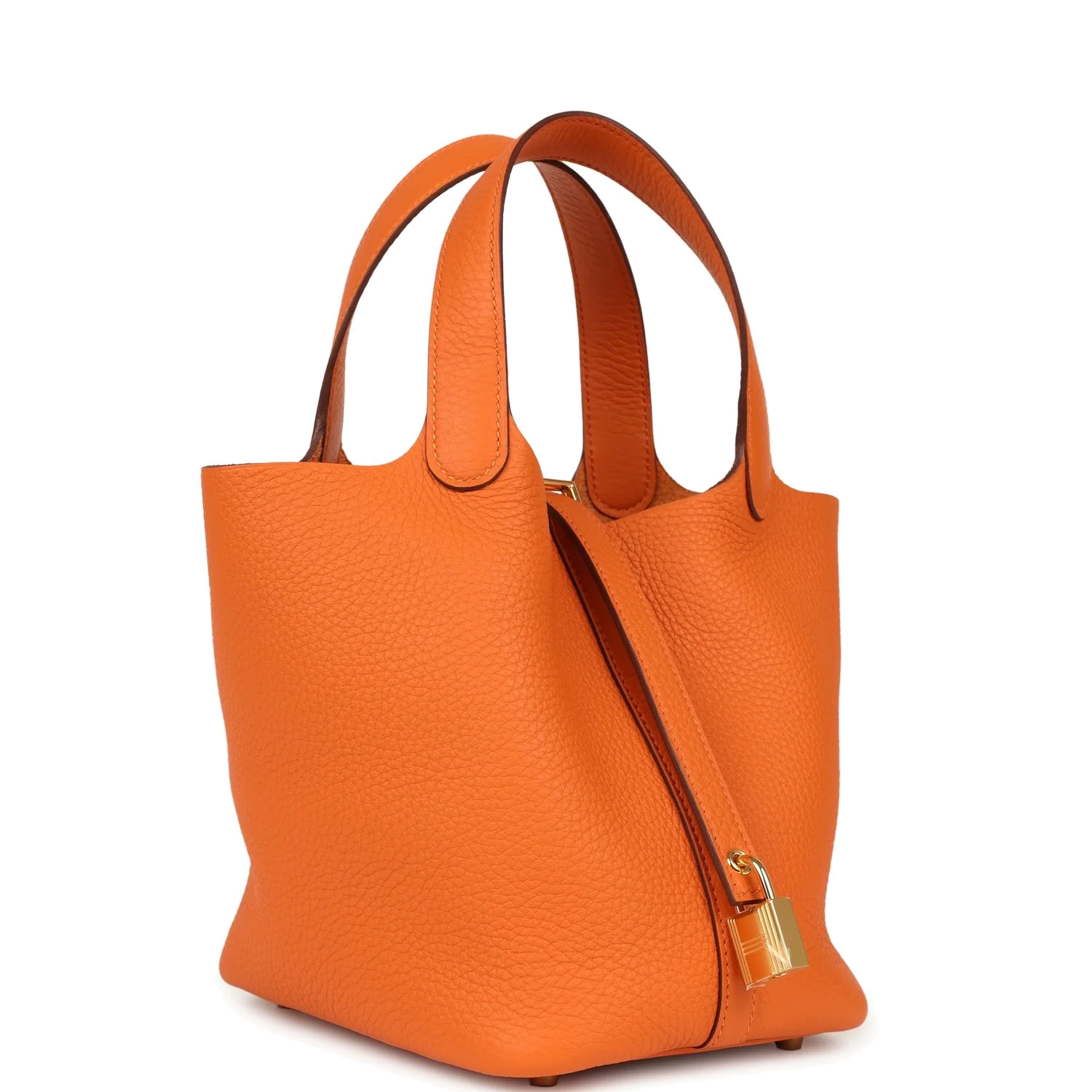 Hermes Picotin Lock 18 Orange Clemence Gold Hardware — фото 3