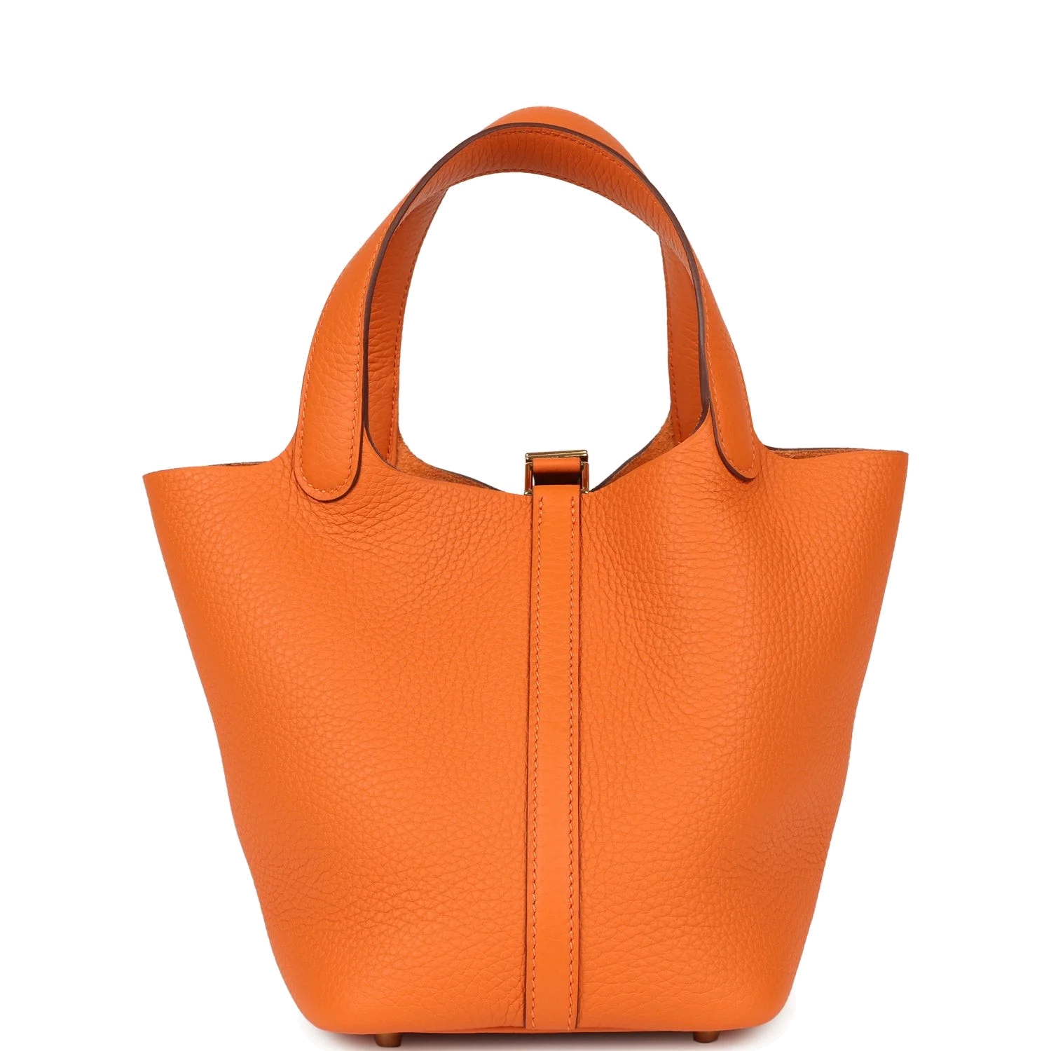 Hermes Picotin Lock 18 Orange Clemence Gold Hardware — фото 5