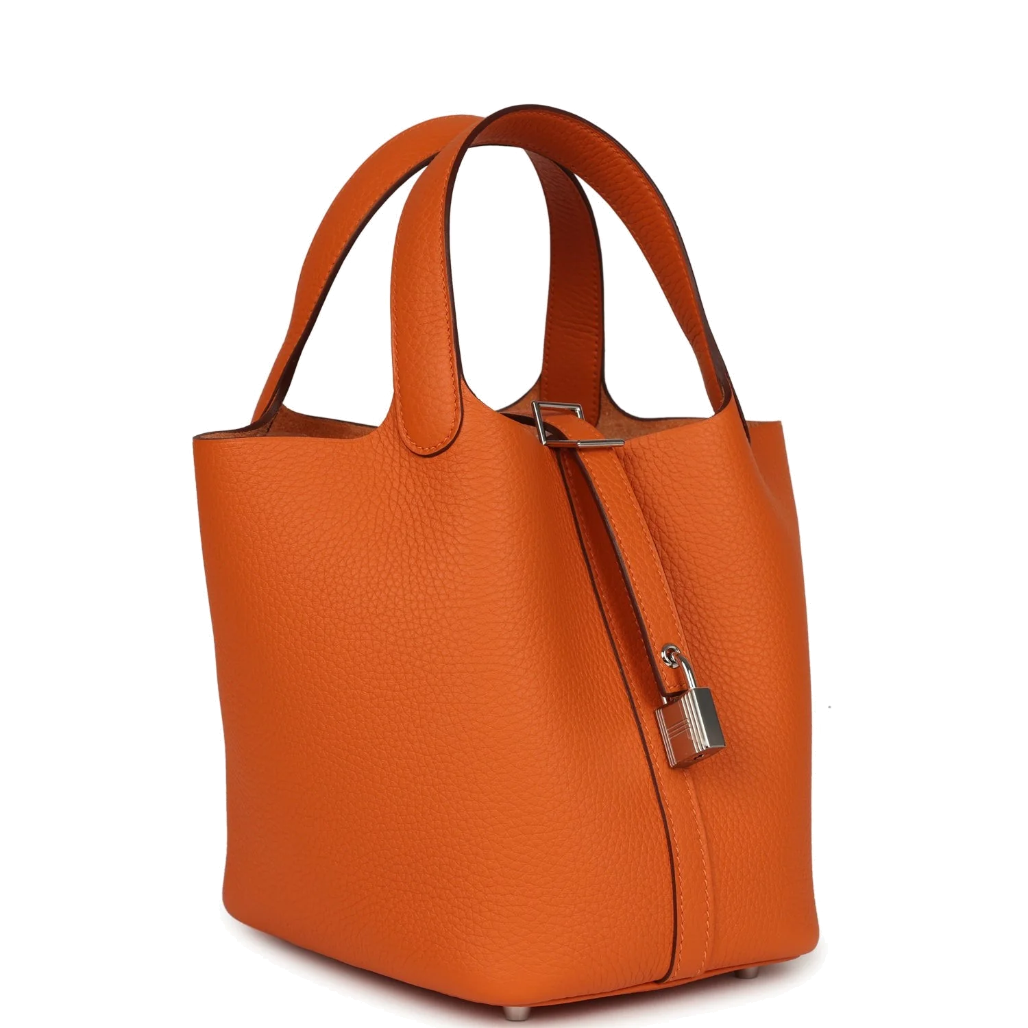 Hermes Picotin Lock 18 Orange Clemence Palladium Hardware — фото 3