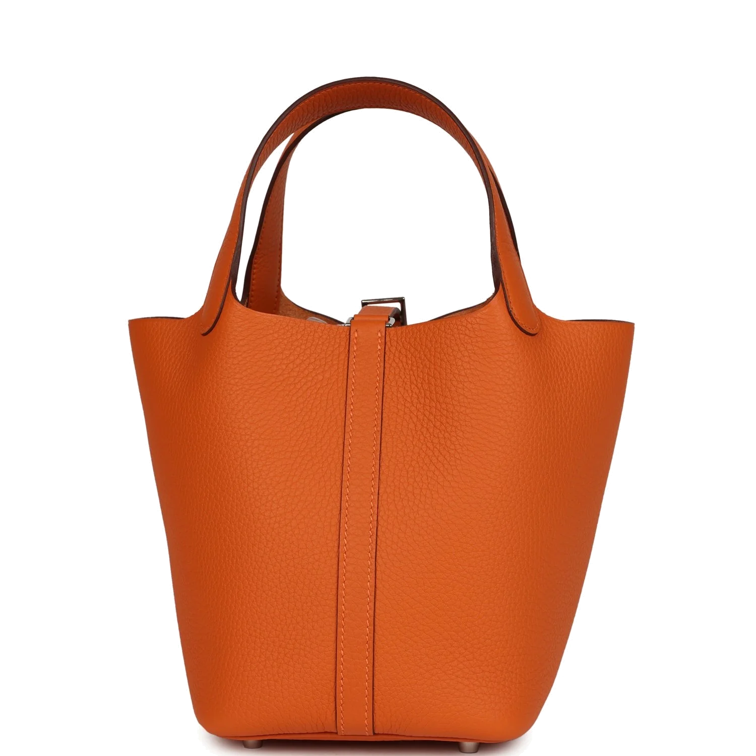 Hermes Picotin Lock 18 Orange Clemence Palladium Hardware — фото 5