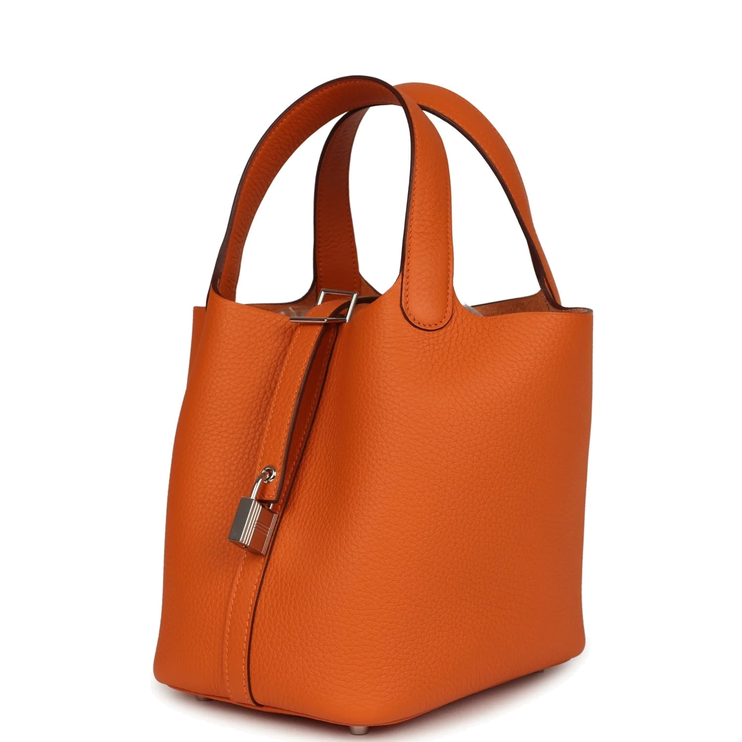 Hermes Picotin Lock 18 Orange Clemence Palladium Hardware — фото 6